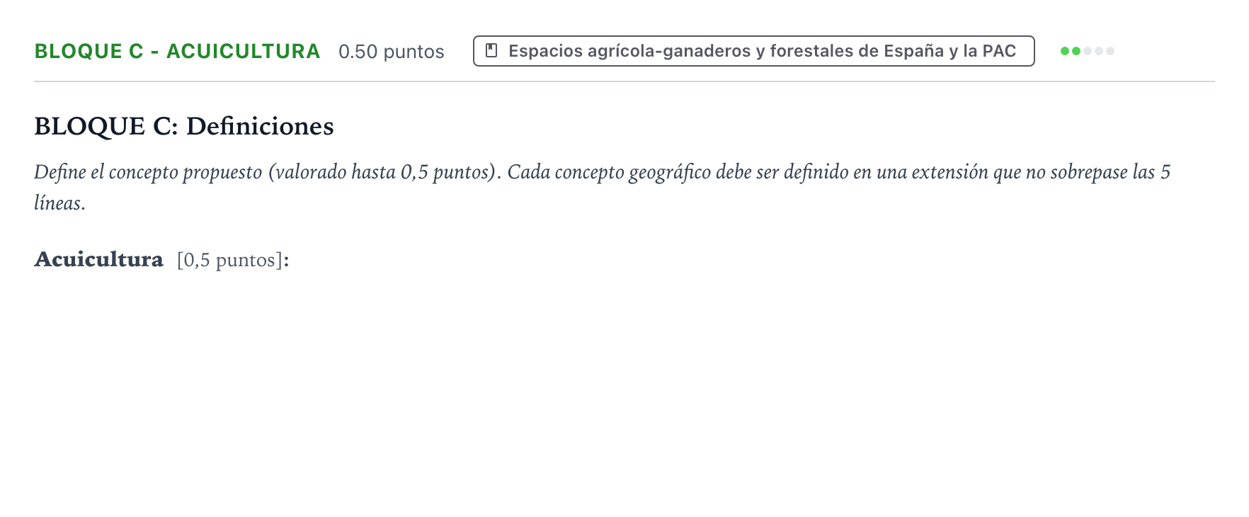 Enunciado: Bloque C - Acuicultura · Geografía PAU País Vasco Extraordinaria 2022