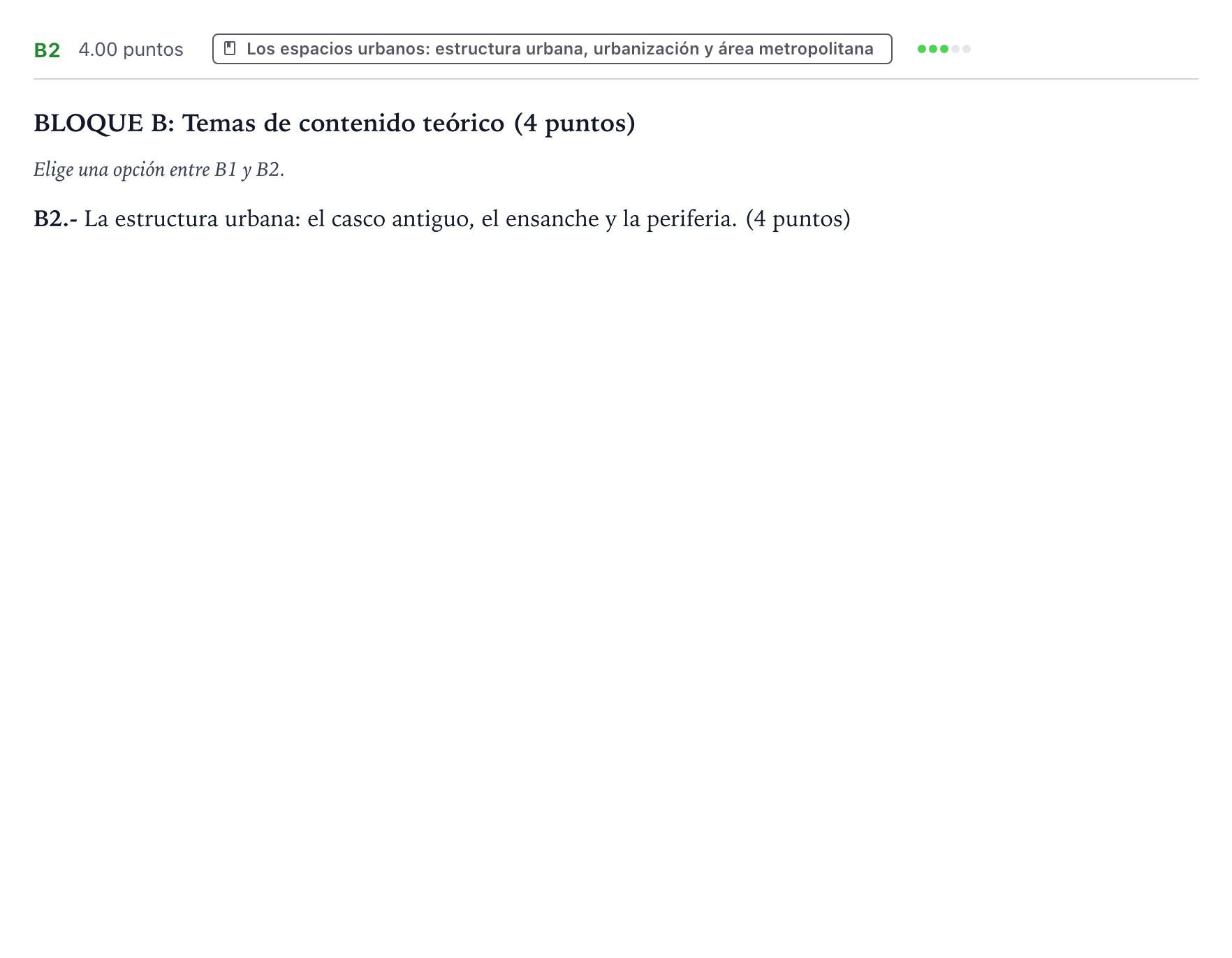 Enunciado: Ejercicio B2 · Geografía PAU País Vasco Ordinaria 2022