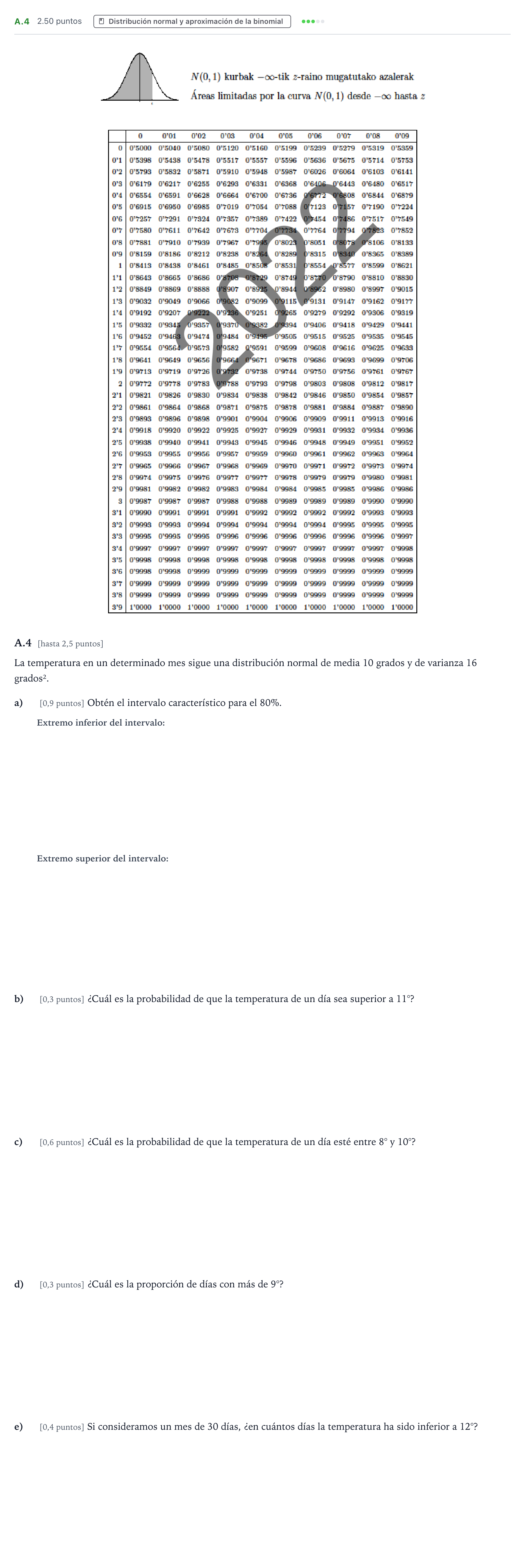 Enunciado: Ejercicio A.4 · Matemáticas aplicadas a las Ciencias Sociales II PAU País Vasco Extraordinaria 2022