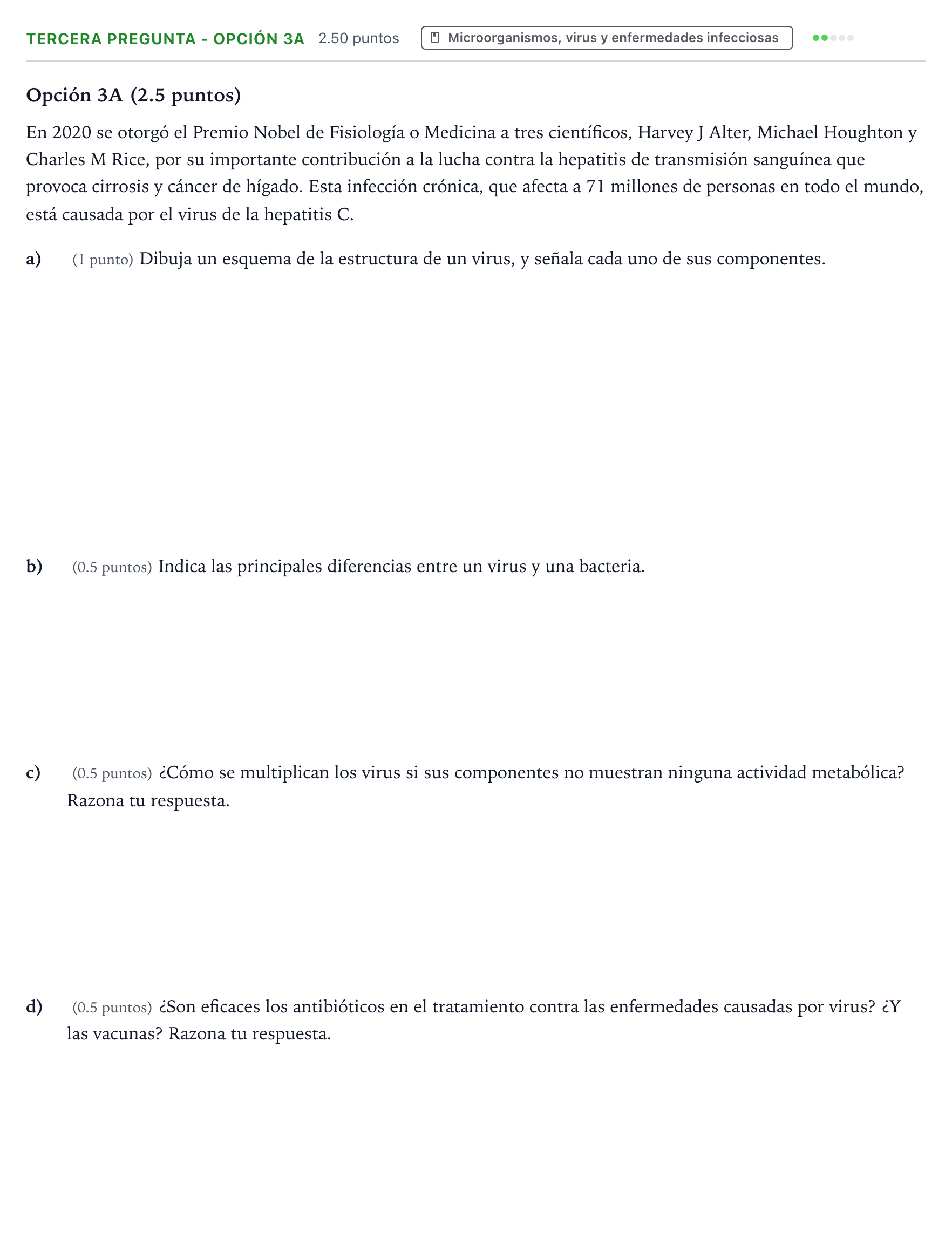 Enunciado: Ejercicio Tercera Pregunta - Opción 3A · Biología PAU País Vasco Ordinaria 2021