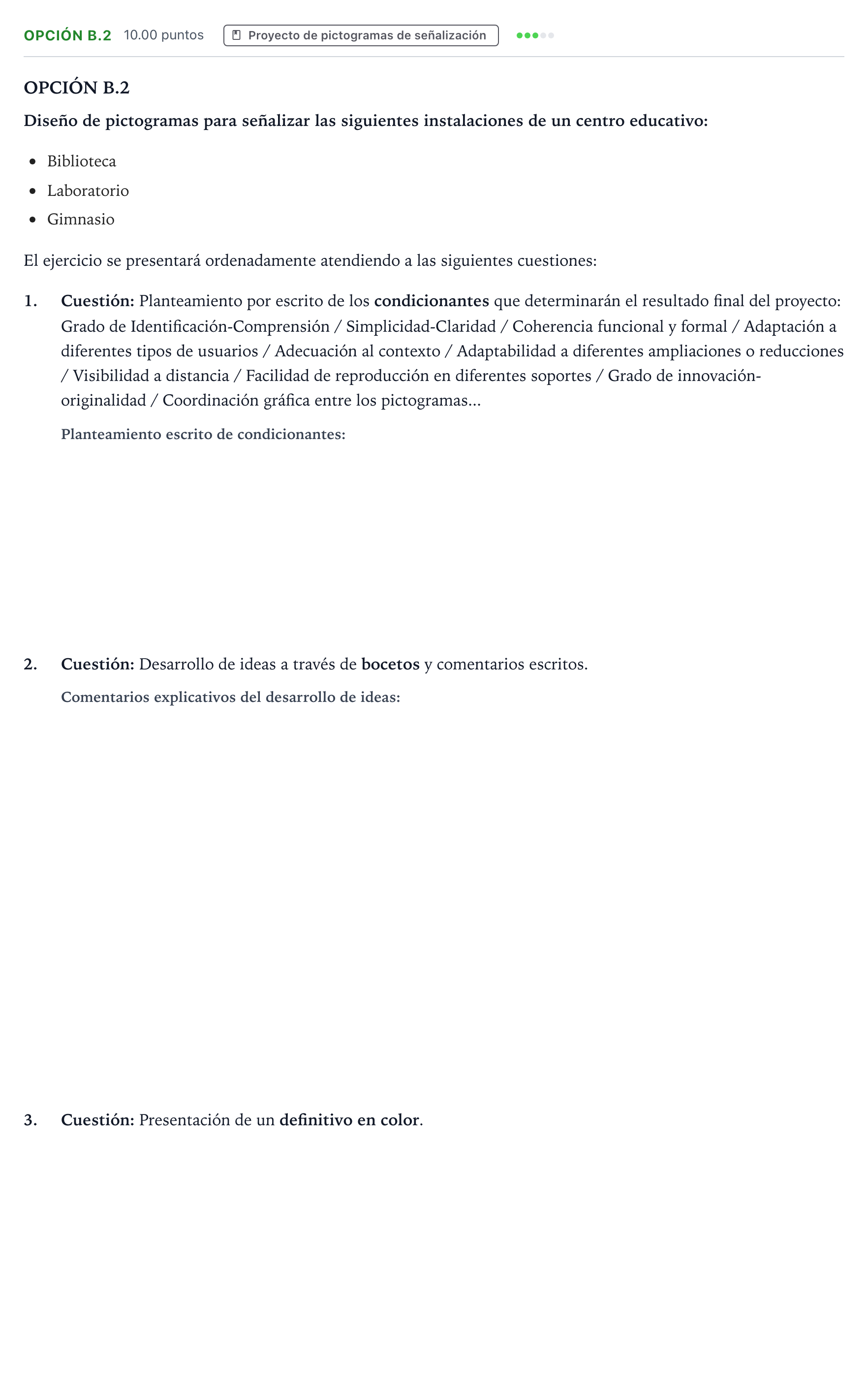 Enunciado: Opción B.2 · Diseño PAU País Vasco Ordinaria 2021