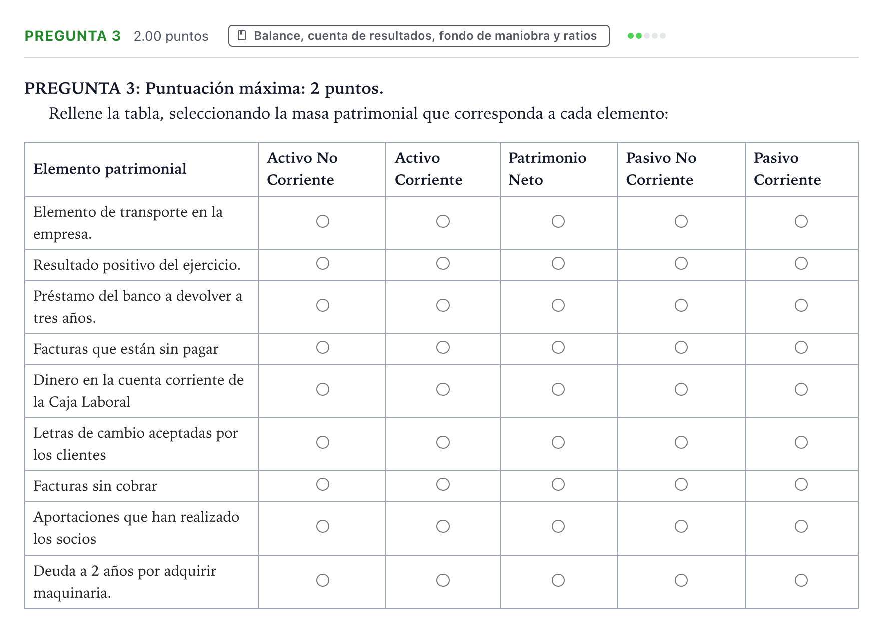Enunciado: Pregunta 3 · Empresa y Diseño de Modelos de Negocio PAU País Vasco Ordinaria 2021