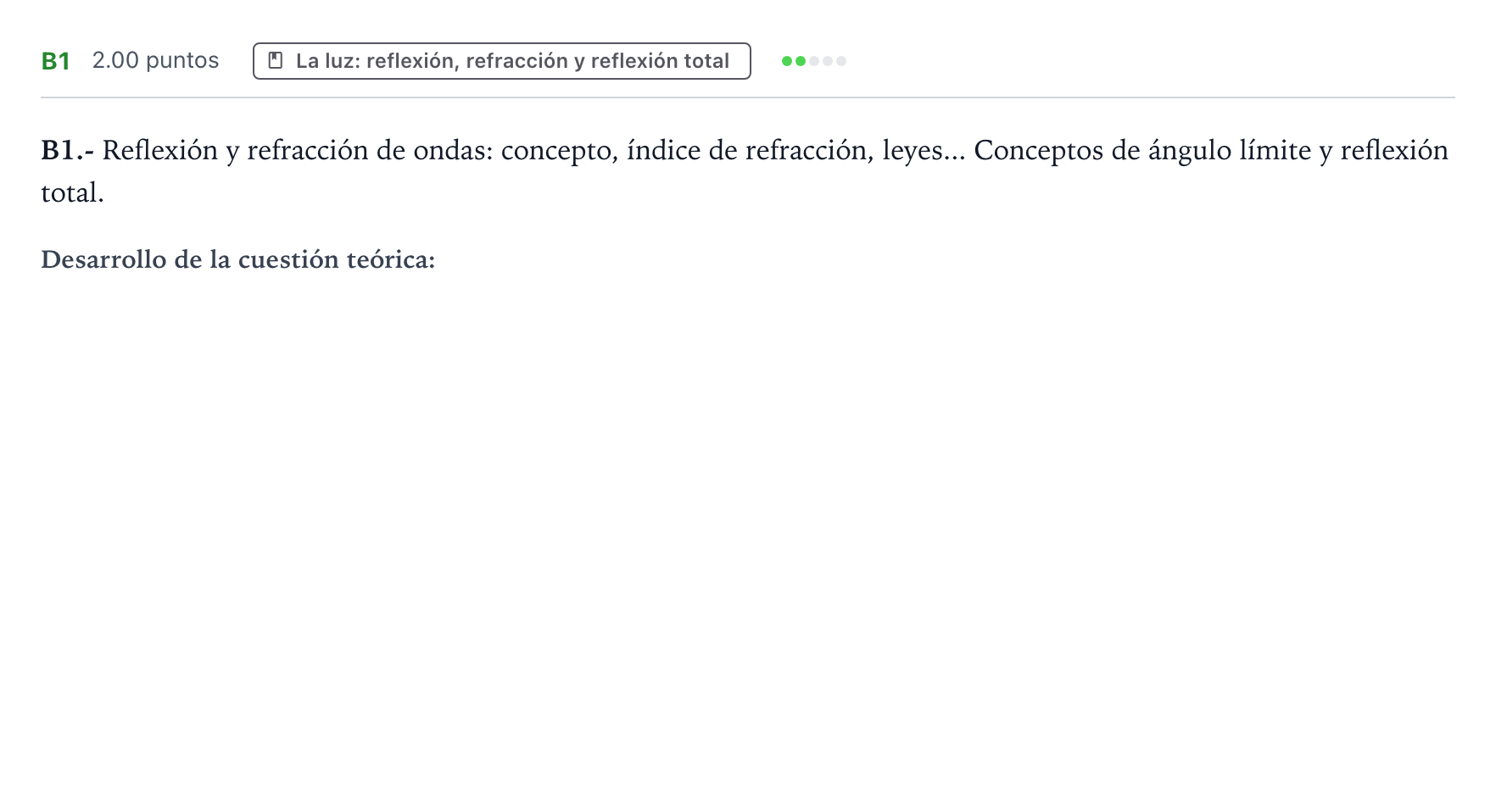 Enunciado: Ejercicio B1 · Física PAU País Vasco Extraordinaria 2021