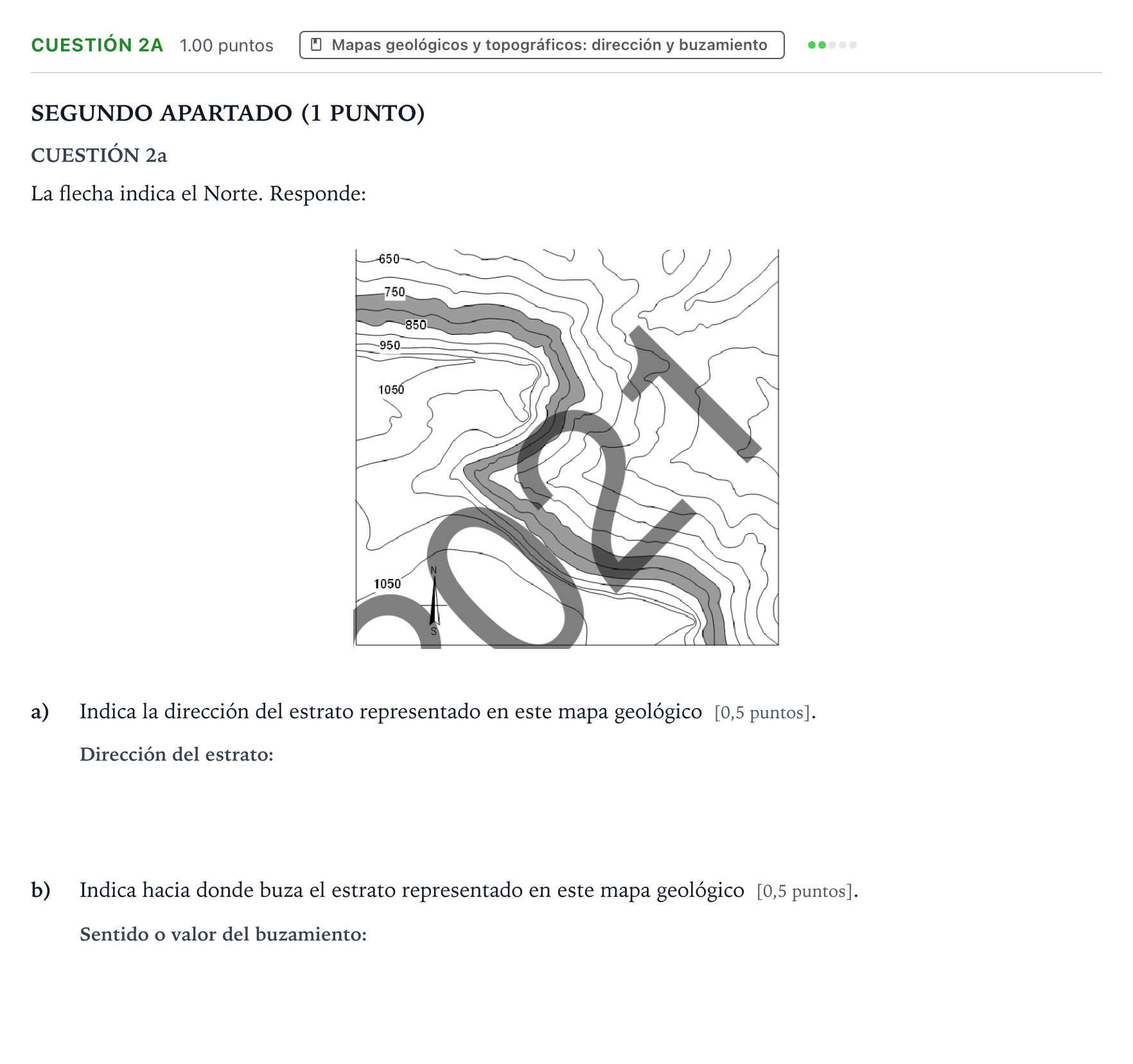 Enunciado: Cuestión 2a · Geología y Ciencias Ambientales PAU País Vasco Extraordinaria 2021