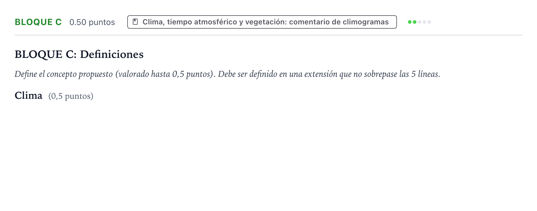 Enunciado: Bloque C - Clima · Geografía PAU País Vasco Extraordinaria 2021