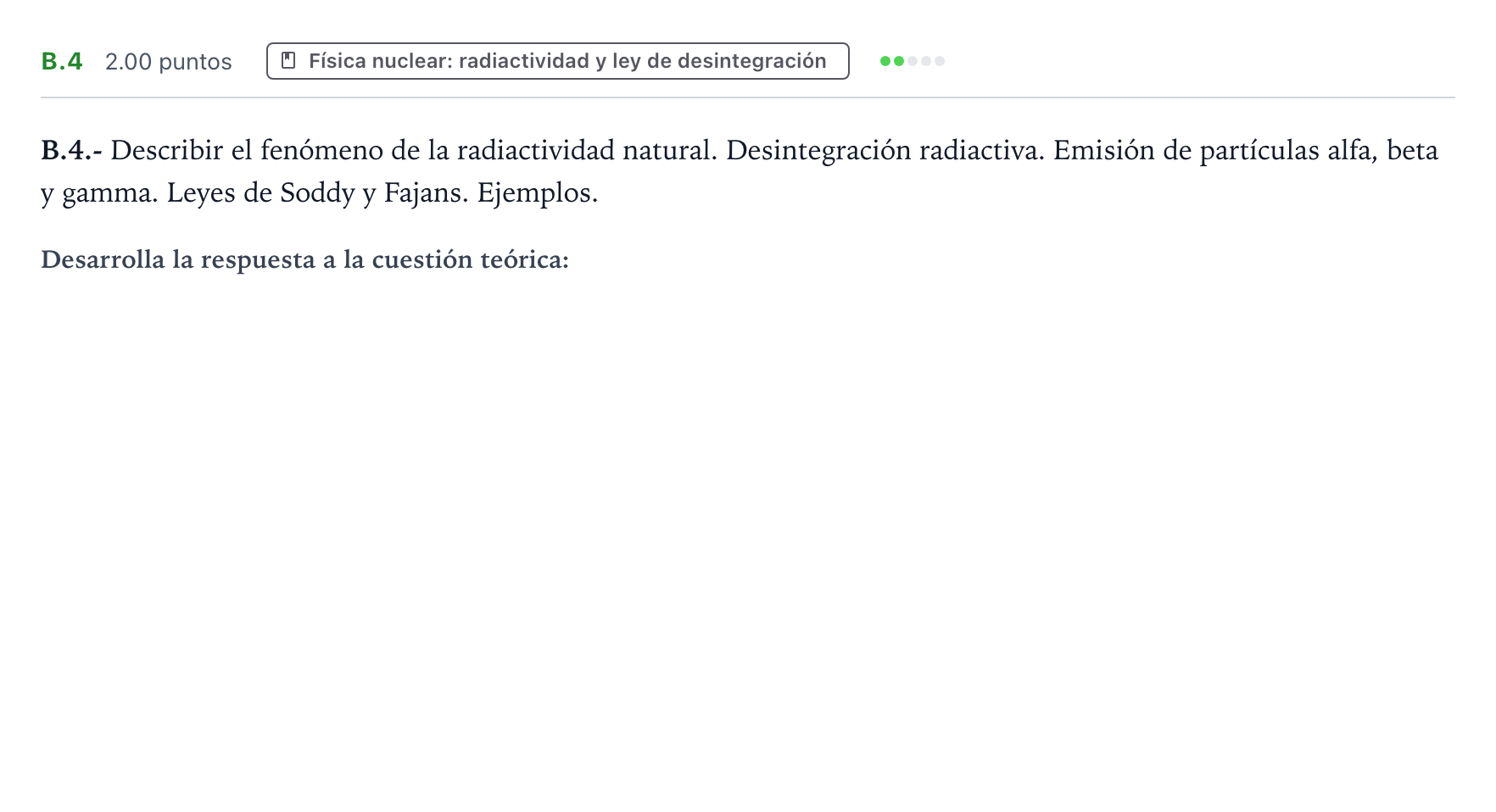 Enunciado: Ejercicio B.4 · Física PAU País Vasco Ordinaria 2021