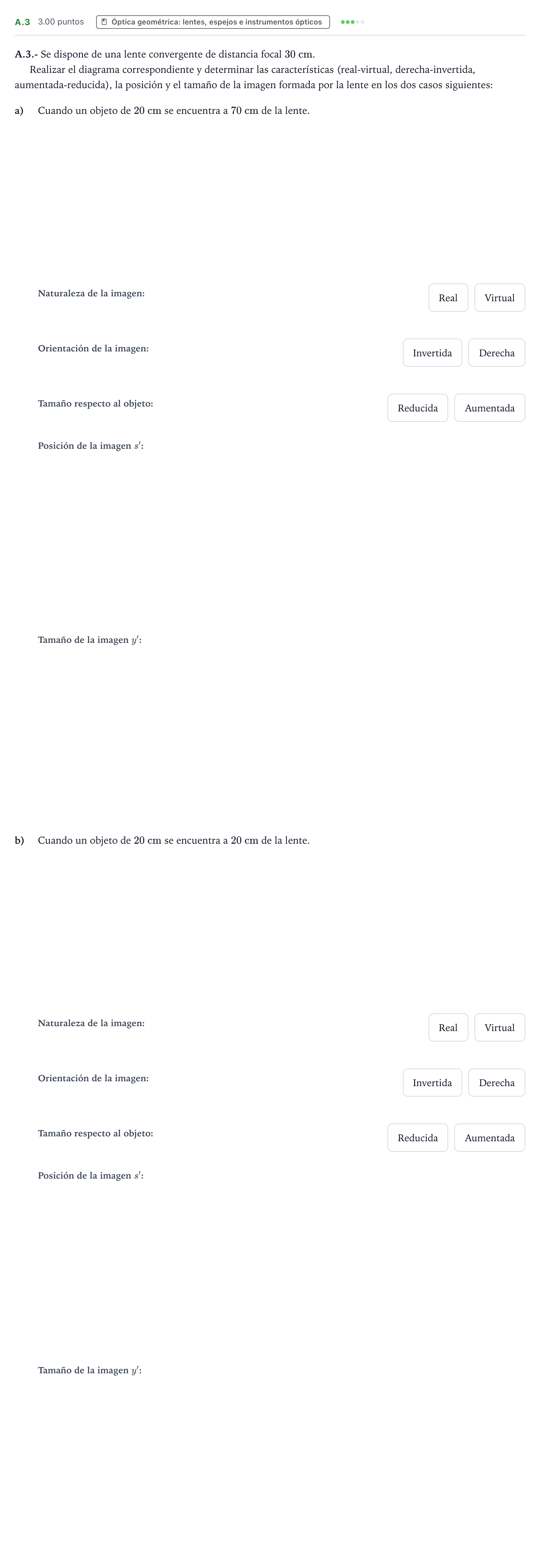 Enunciado: Ejercicio A.3 · Física PAU País Vasco Ordinaria 2021