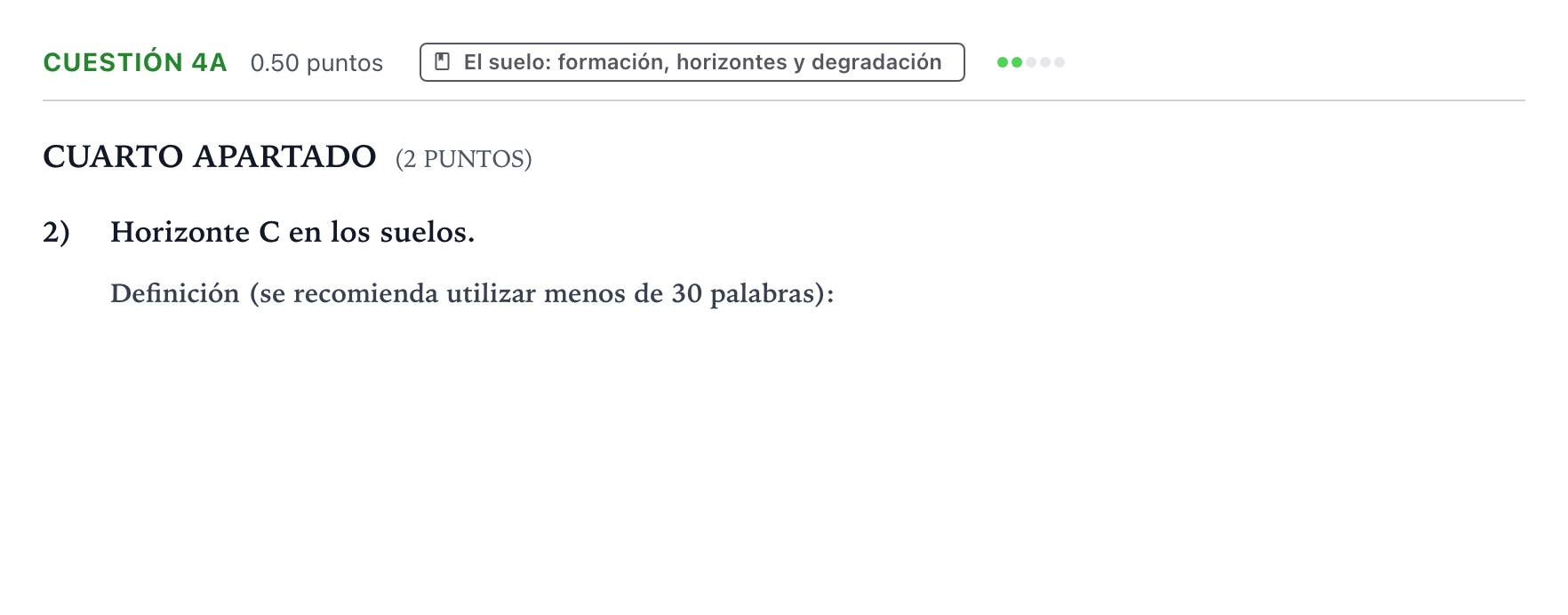 Enunciado: Cuestión 4a - El suelo · Geología y Ciencias Ambientales PAU País Vasco Ordinaria 2021