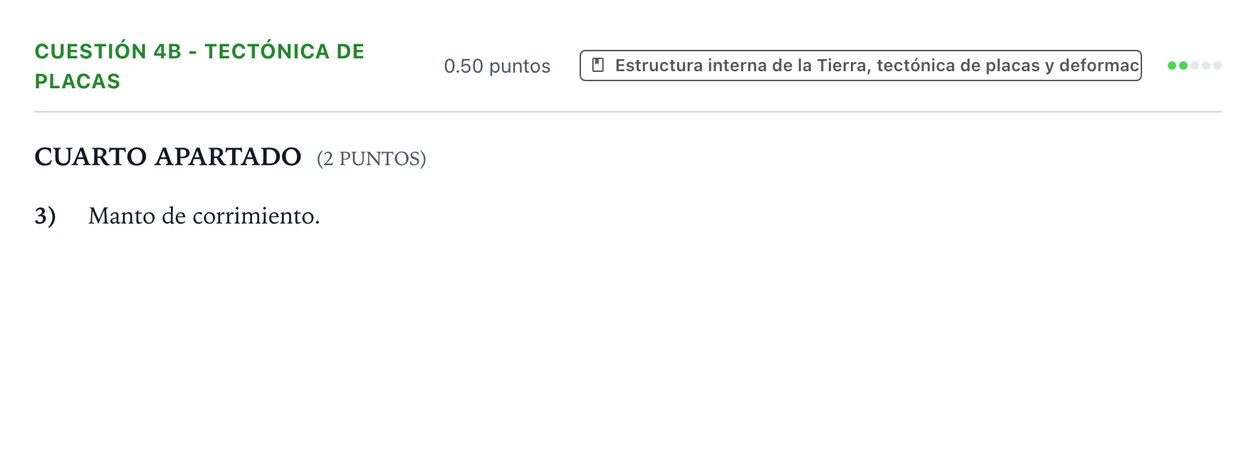 Enunciado: Cuestión 4b - Tectónica de placas · Geología y Ciencias Ambientales PAU País Vasco Ordinaria 2021