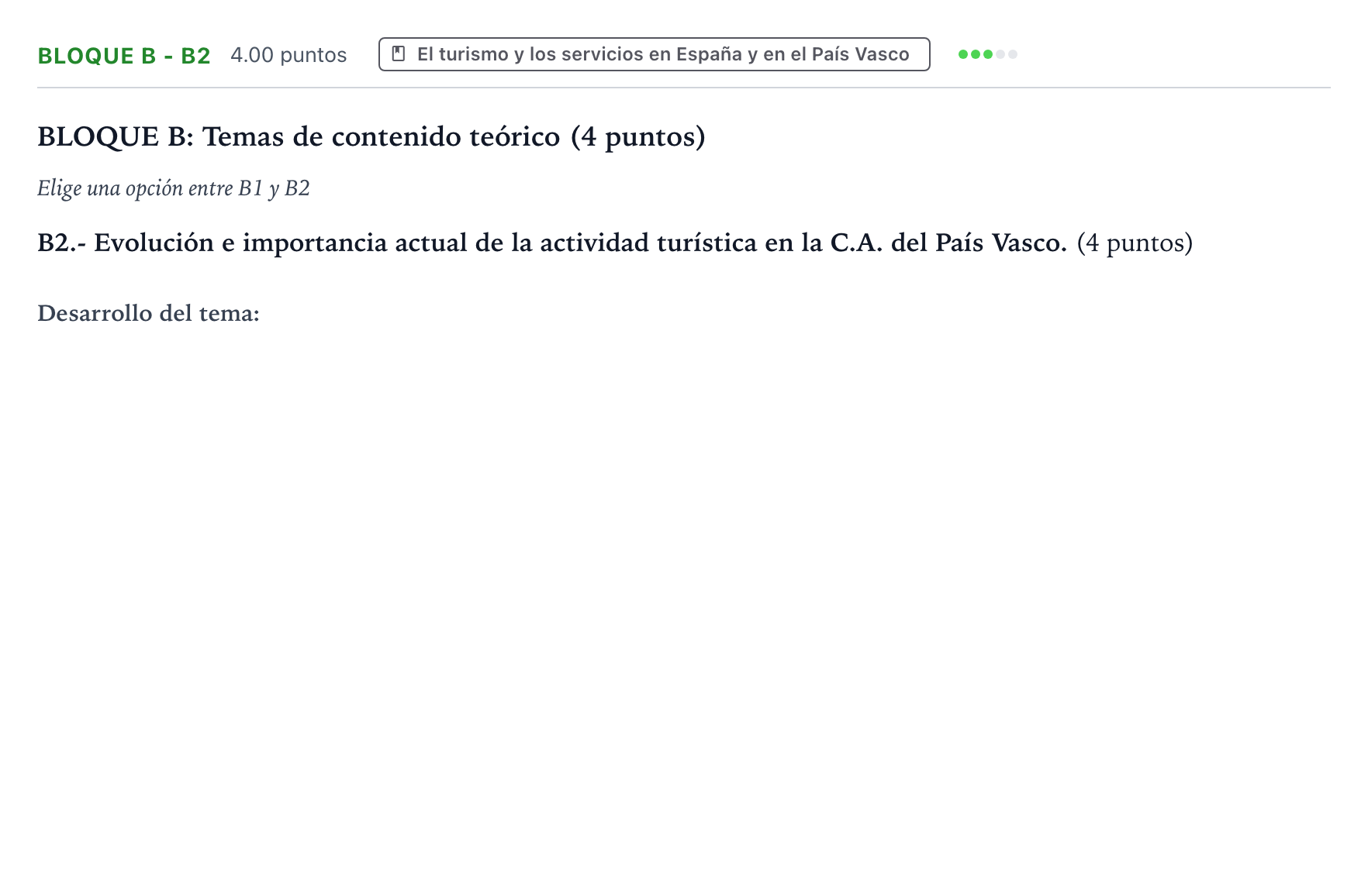 Enunciado: Bloque B - B2 · Geografía PAU País Vasco Ordinaria 2021