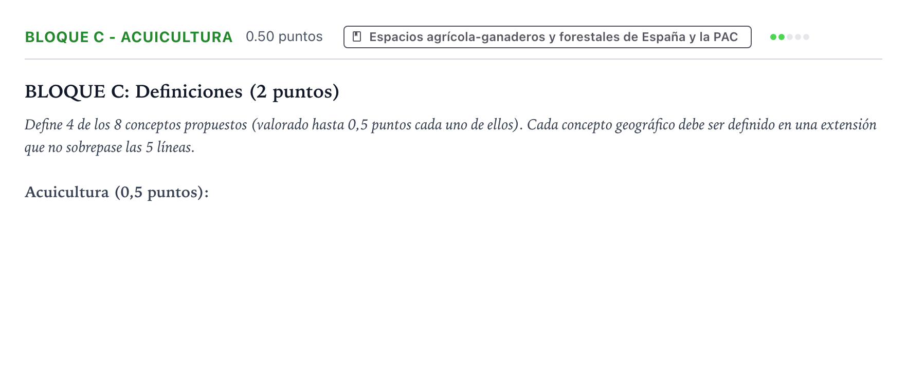 Enunciado: Bloque C - Acuicultura · Geografía PAU País Vasco Ordinaria 2021