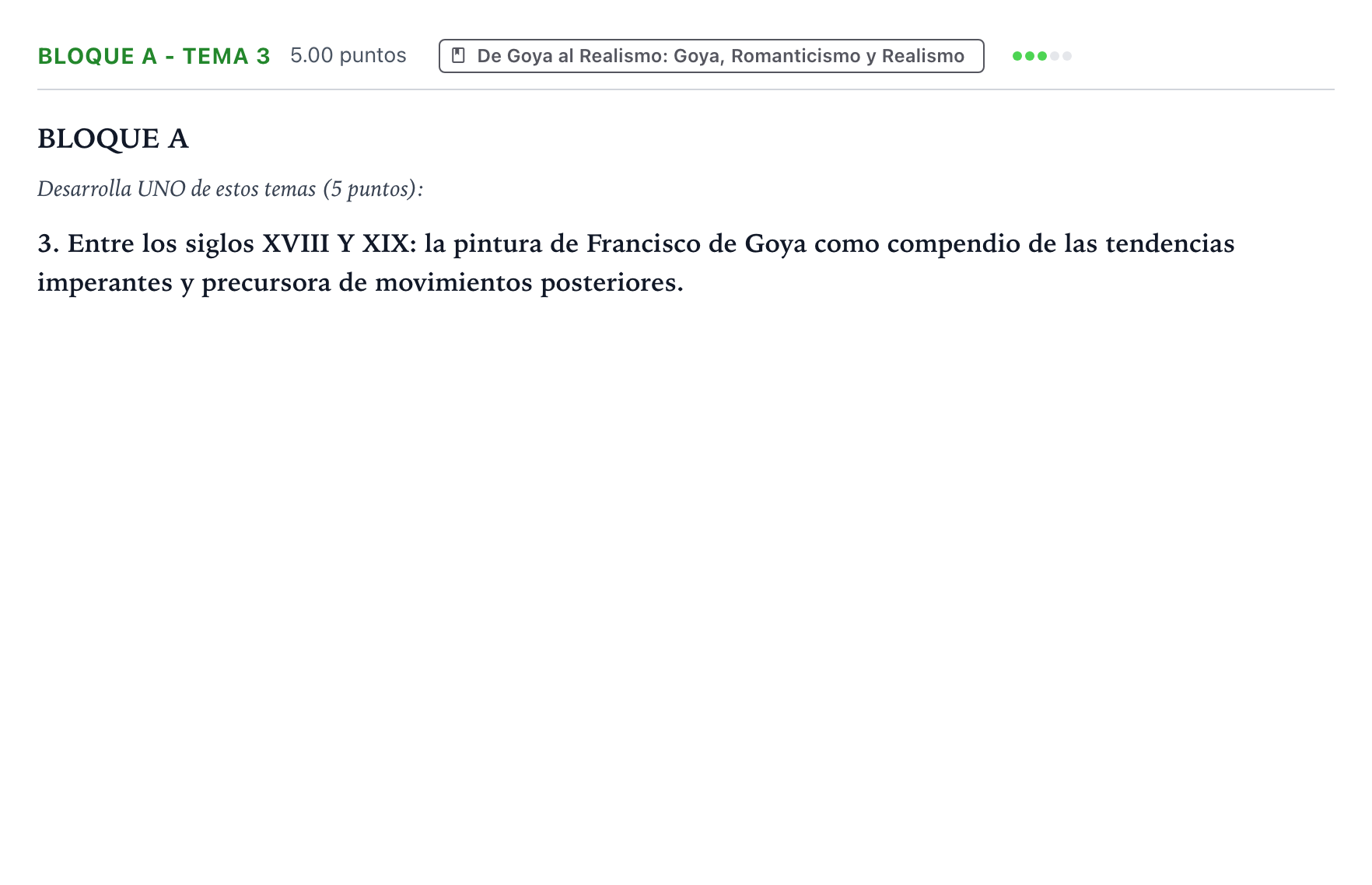 Enunciado: Bloque A - Tema 3 · Historia del Arte PAU País Vasco Ordinaria 2021