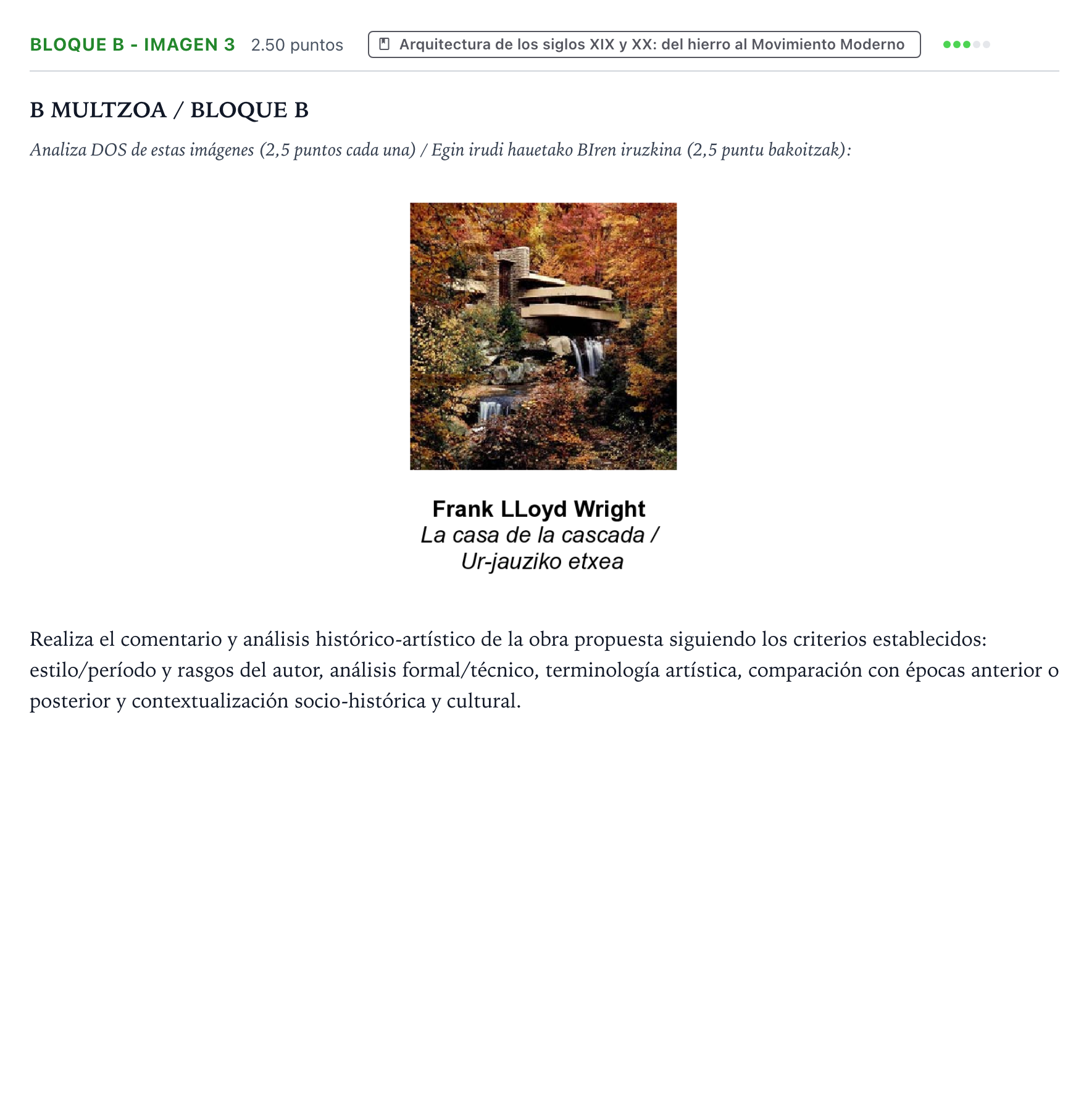 Enunciado: Bloque B - Imagen 3 · Historia del Arte PAU País Vasco Ordinaria 2021