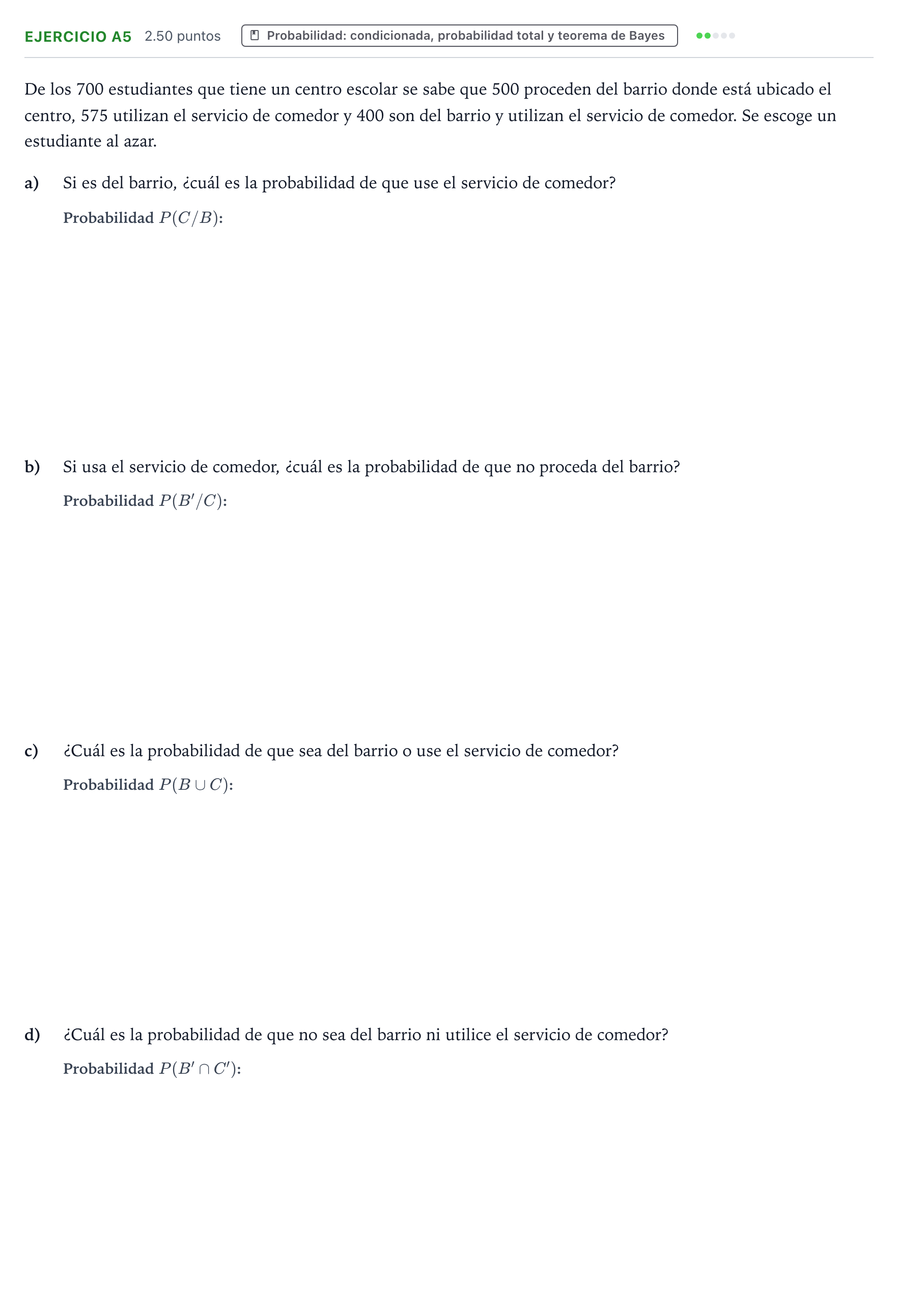 Enunciado: Ejercicio A5 · Matemáticas II PAU País Vasco Extraordinaria 2021