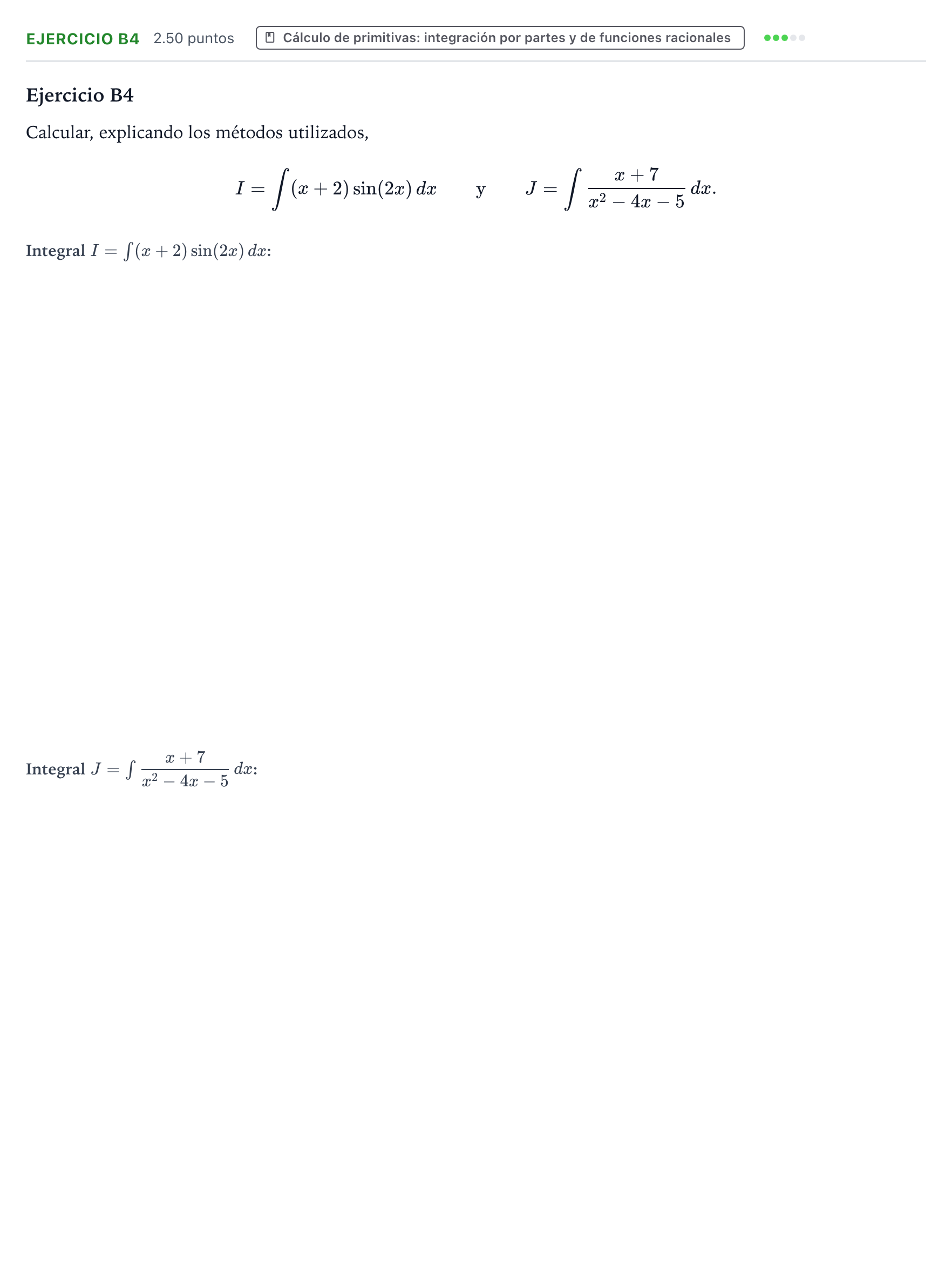 Enunciado: Ejercicio B4 · Matemáticas II PAU País Vasco Ordinaria 2021