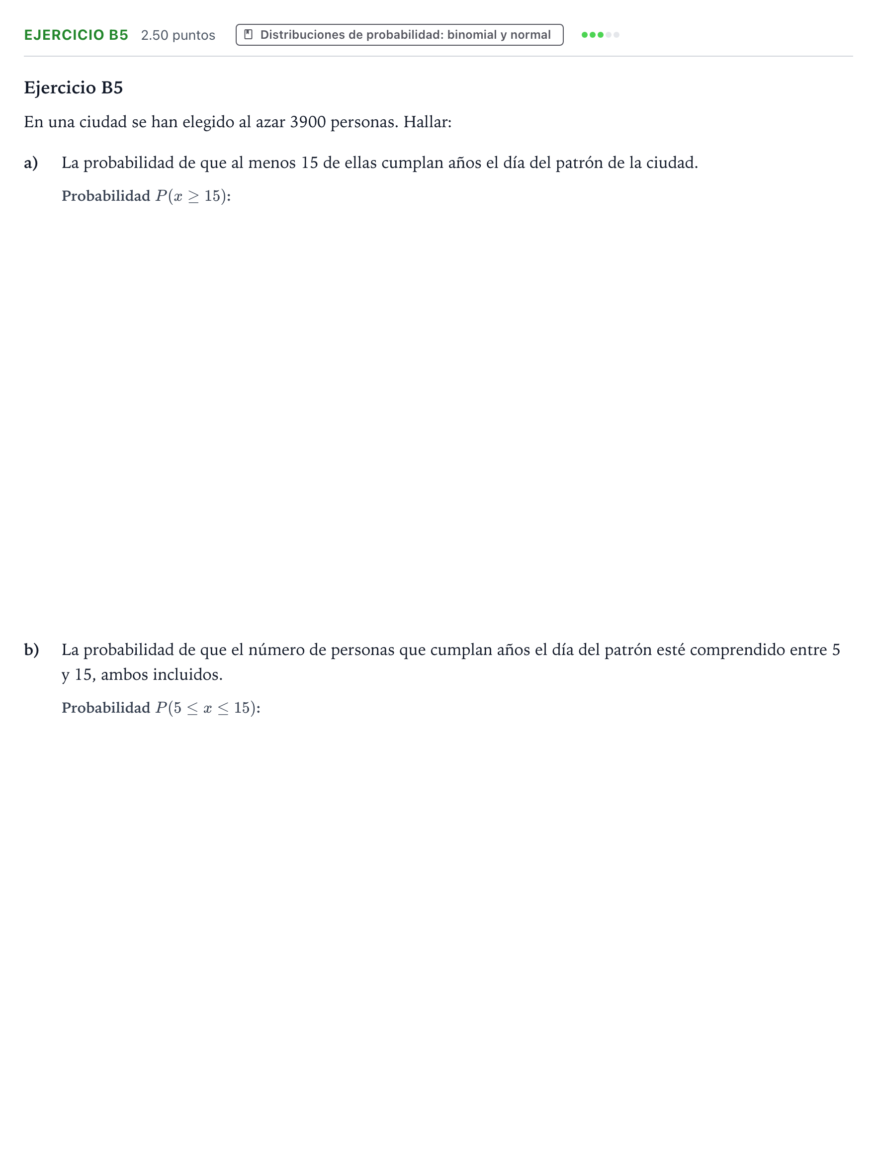 Enunciado: Ejercicio B5 · Matemáticas II PAU País Vasco Ordinaria 2021