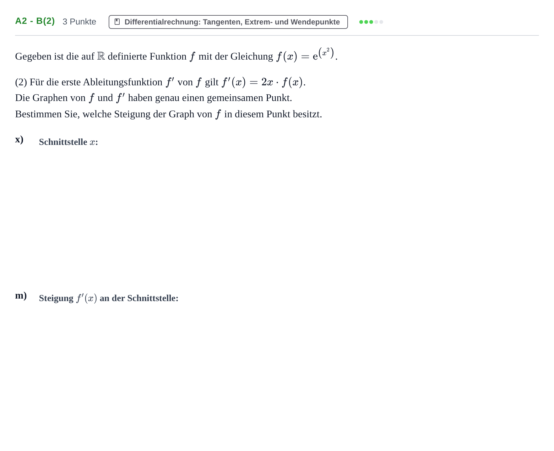 Aufgabenstellung: Aufgabe A2 - b(2) · Abitur NRW Mathematik LK · Haupttermin · CAS 2023