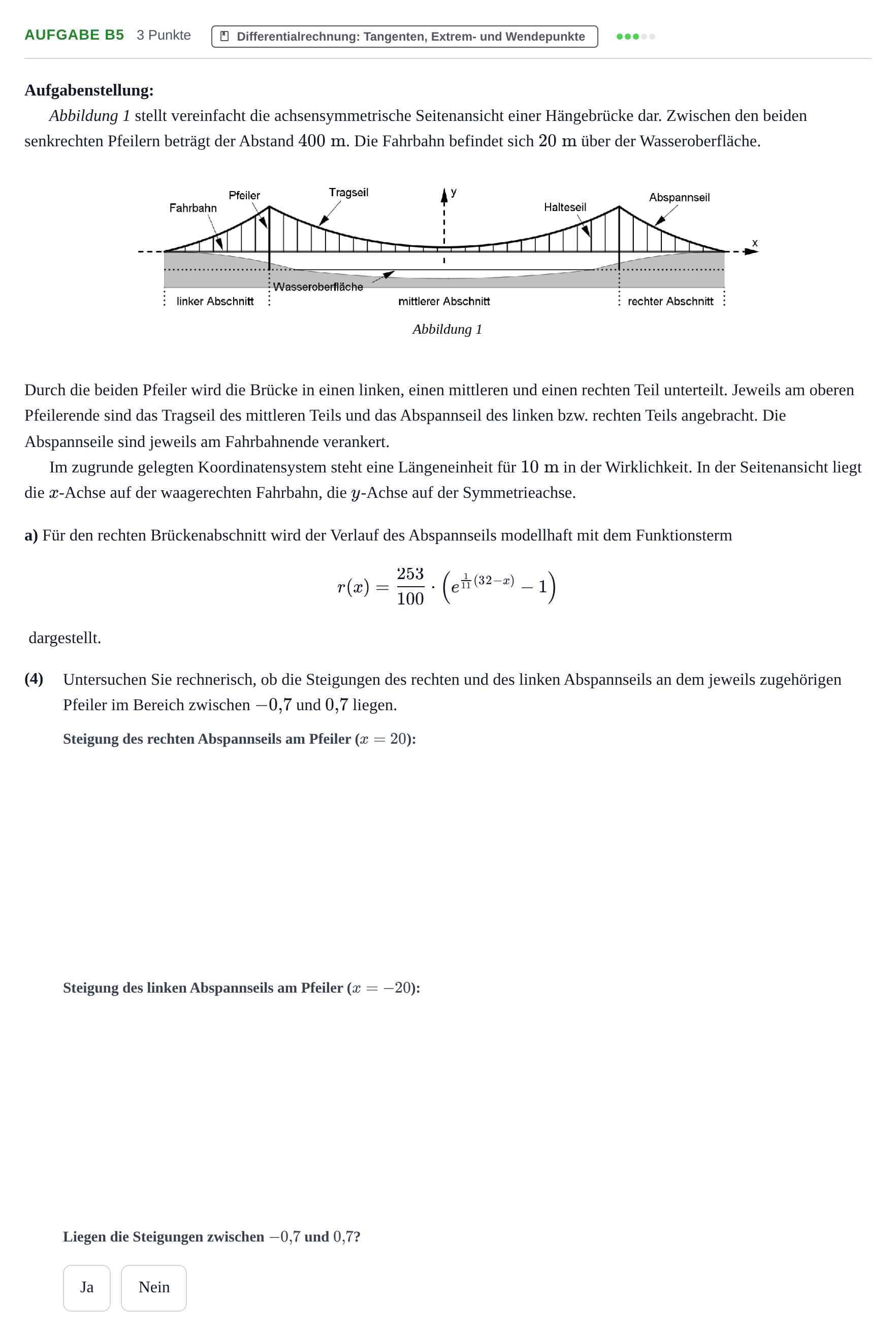 Aufgabenstellung: Aufgabe B5 - Differentialrechnung · Abitur NRW Mathematik LK · Haupttermin · CAS 2023