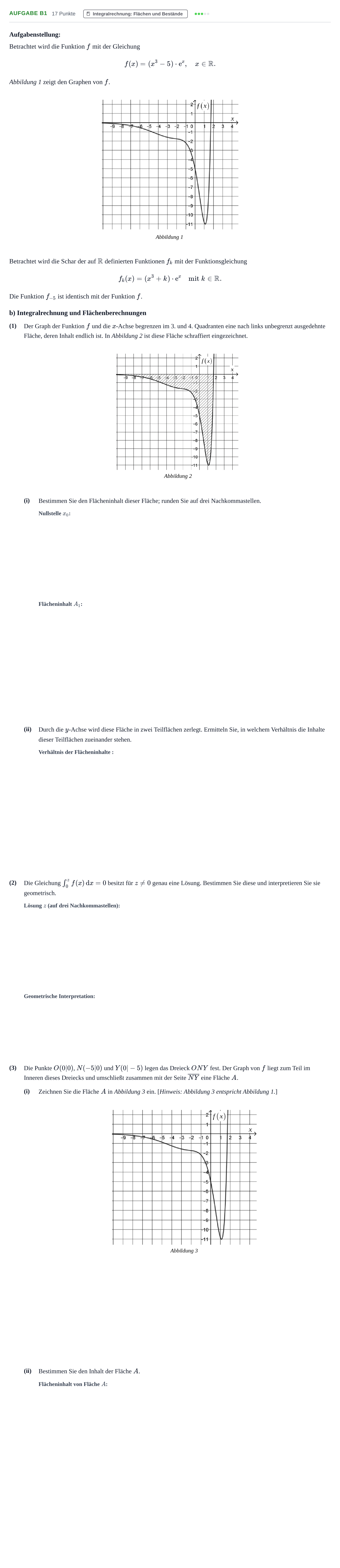 Aufgabenstellung: Aufgabe B1 - Integralrechnung · Abitur NRW Mathematik LK · Haupttermin · CAS · Weiterbildungsk 2023
