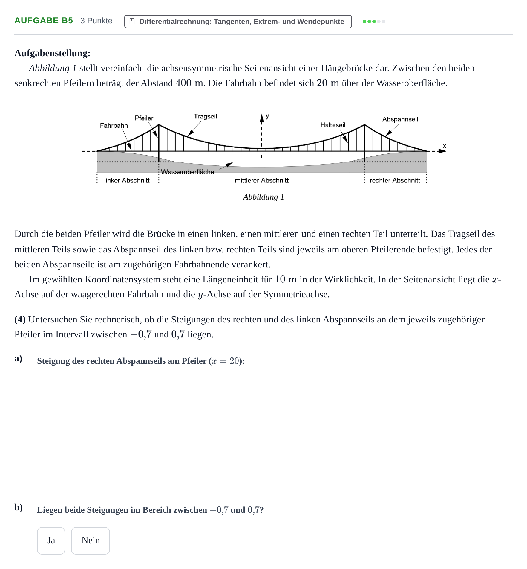 Aufgabenstellung: Aufgabe B5 - Differentialrechnung · Abitur NRW Mathematik LK · Haupttermin · CAS · Weiterbildungsk 2023