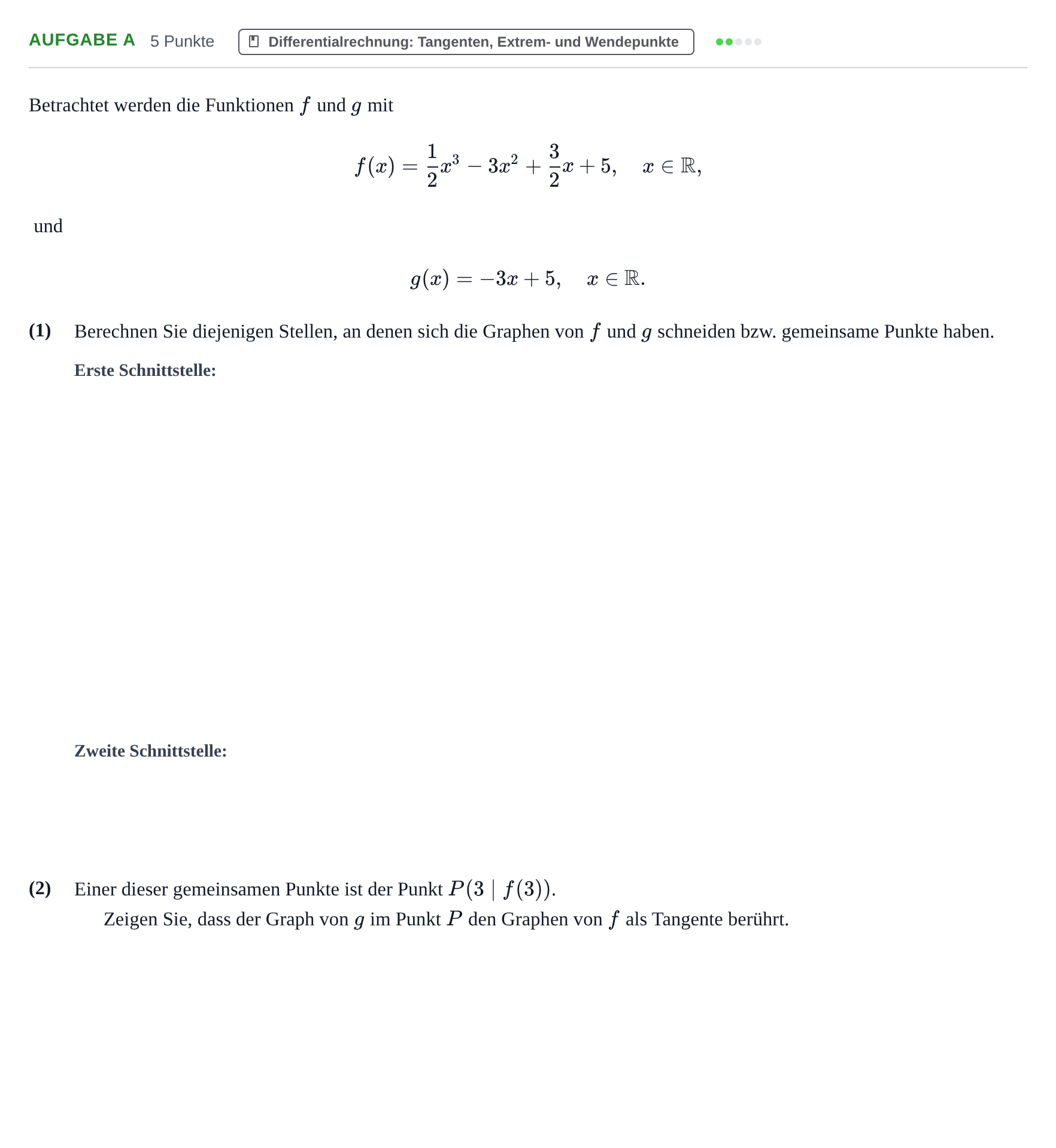 Aufgabenstellung: Aufgabe a · Abitur NRW Mathematik LK · Haupttermin · GTR · Weiterbildungsk 2023