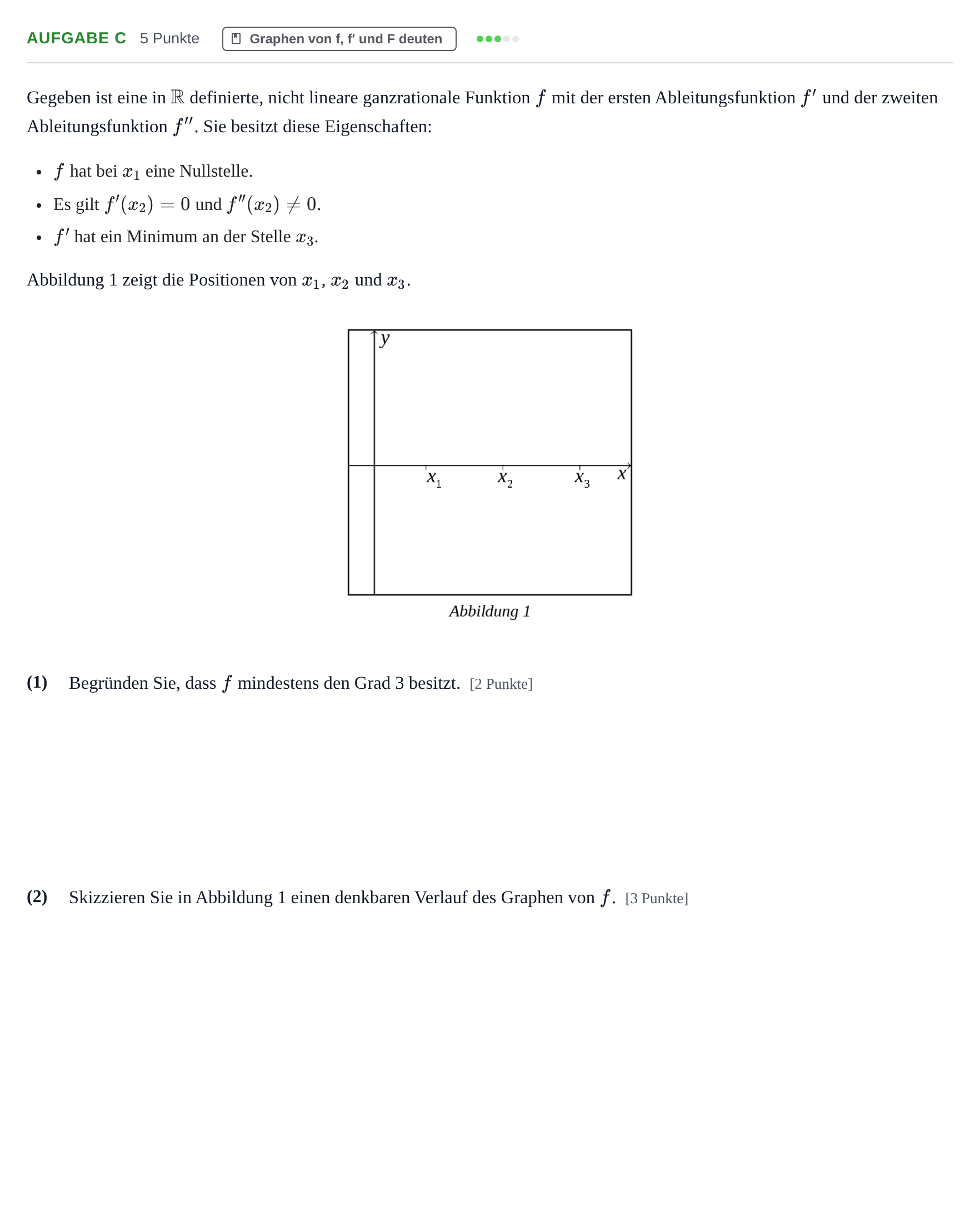 Aufgabenstellung: Aufgabe c · Abitur NRW Mathematik LK · Haupttermin · GTR · Weiterbildungsk 2023