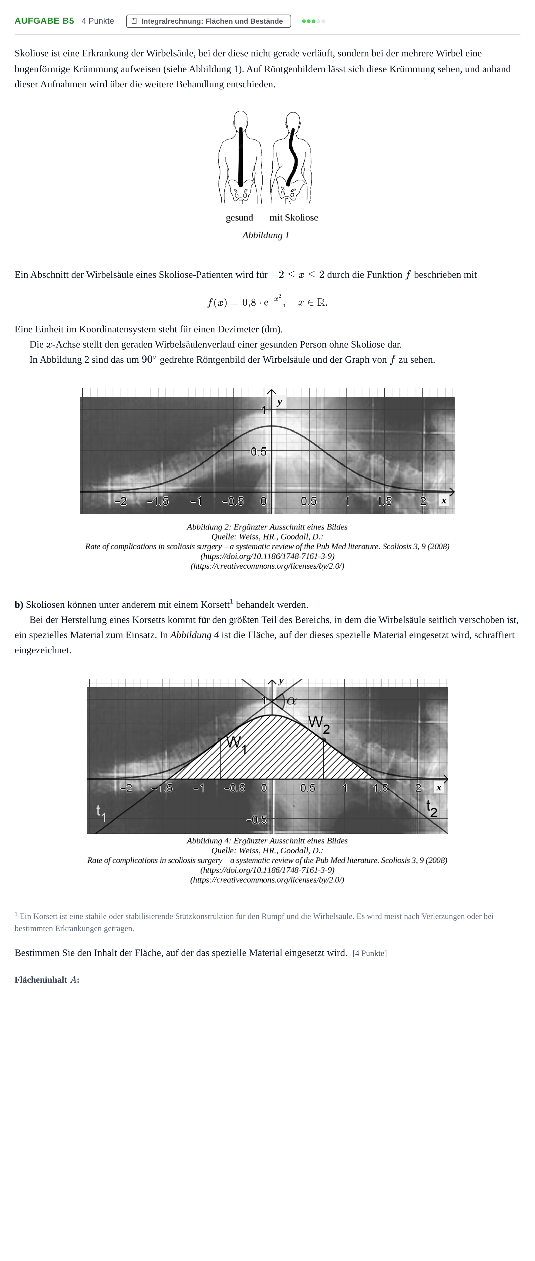 Aufgabenstellung: Aufgabe B5 - Integralrechnung · Abitur NRW Mathematik LK · Nachtermin · CAS 2023