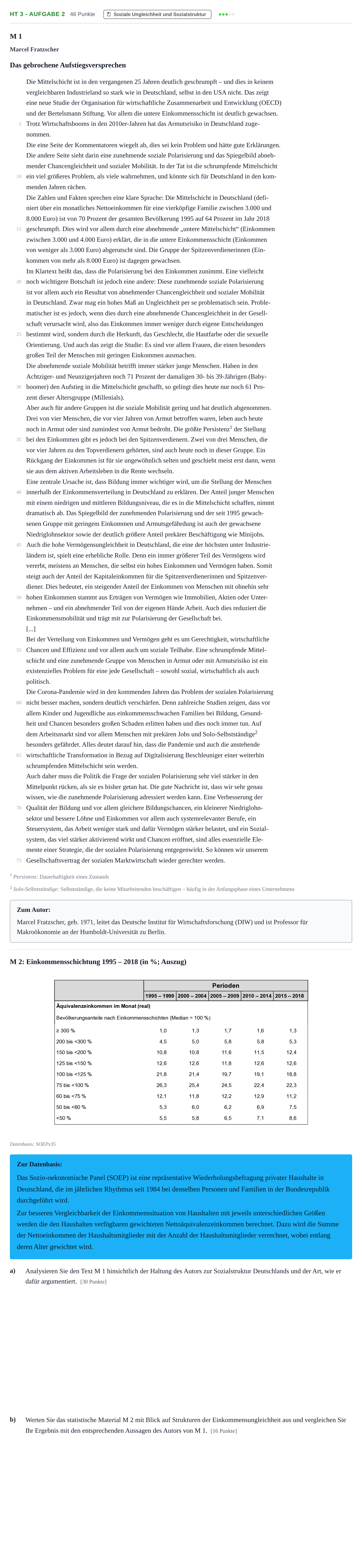 Aufgabenstellung: Aufgabe HT 3 - Aufgabe 2 · Abitur NRW Sozialwissenschaften LK · Haupttermin · Wirtschaft 2023