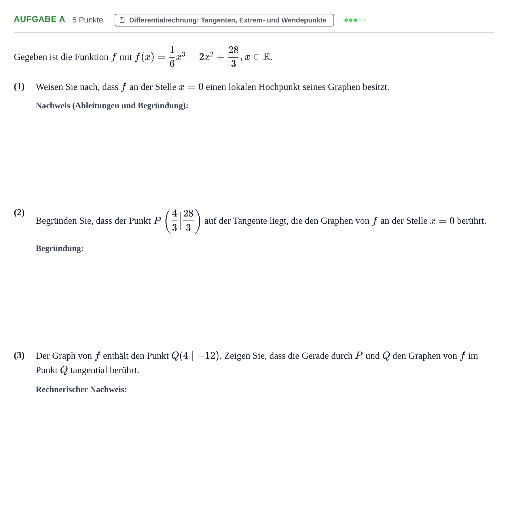 Aufgabenstellung: Aufgabe a · Abitur NRW Mathematik LK · Nachtermin · GTR 2023