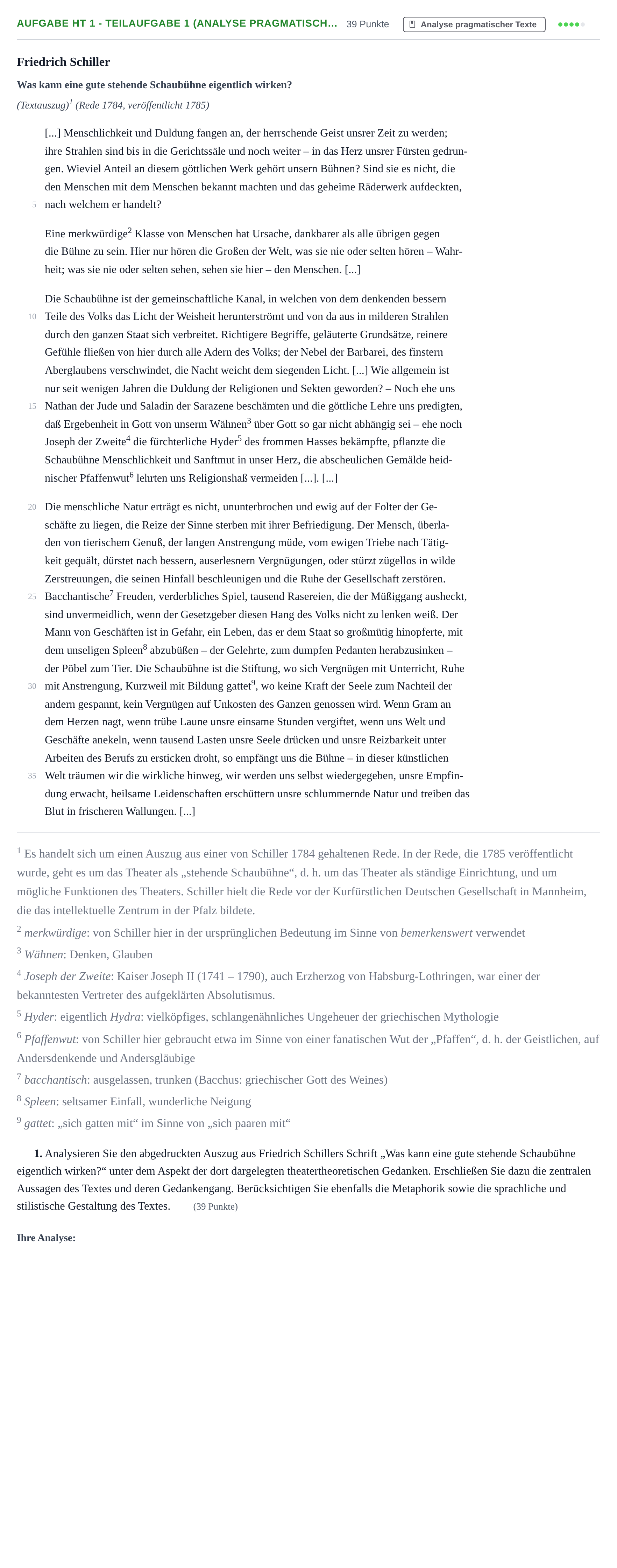 Aufgabenstellung: Aufgabe HT 1 - Teilaufgabe 1 (Analyse pragmatisch… · Abitur NRW Deutsch LK · Haupttermin 2021