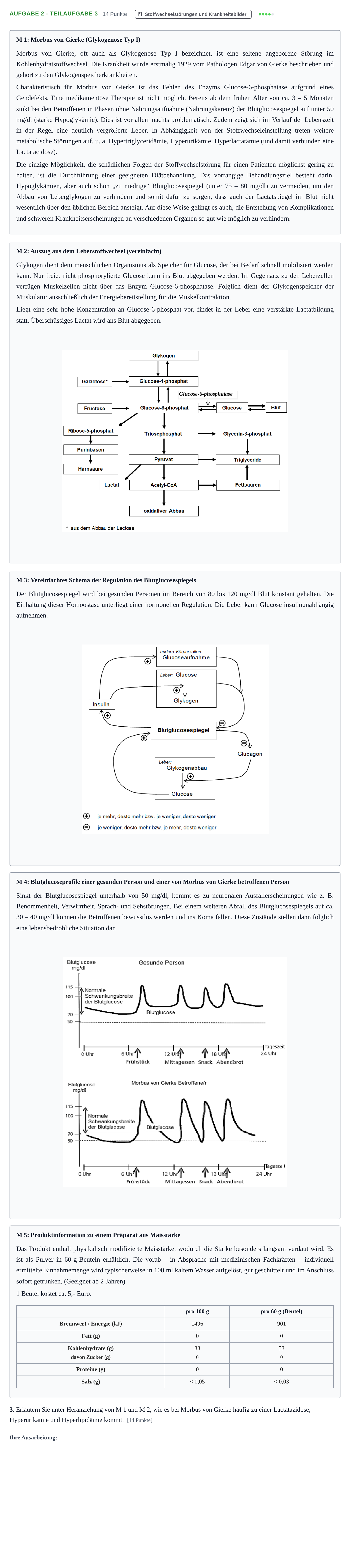 Aufgabenstellung: Aufgabe 2 - Teilaufgabe 3 · Abitur NRW Ernährungslehre LK · Haupttermin 2021