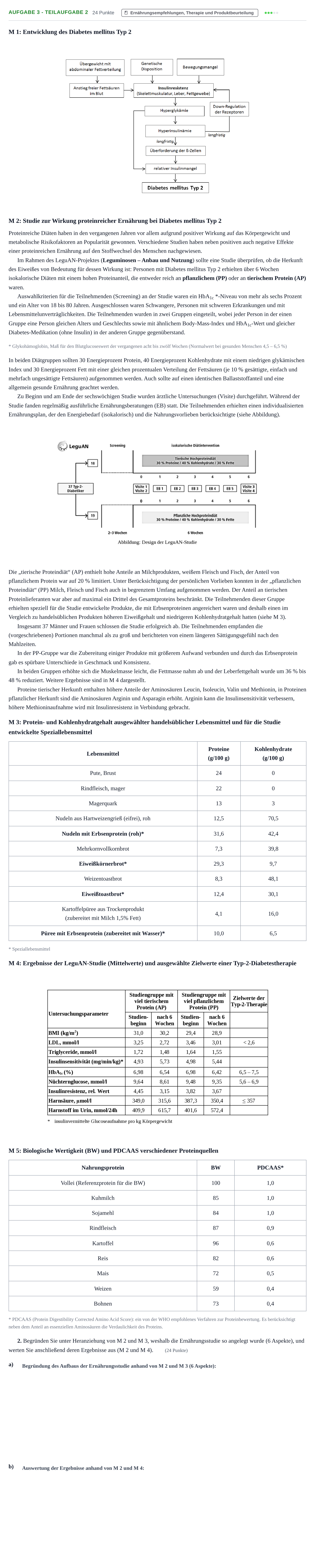 Aufgabenstellung: Aufgabe 3 - Teilaufgabe 2 · Abitur NRW Ernährungslehre LK · Haupttermin 2021