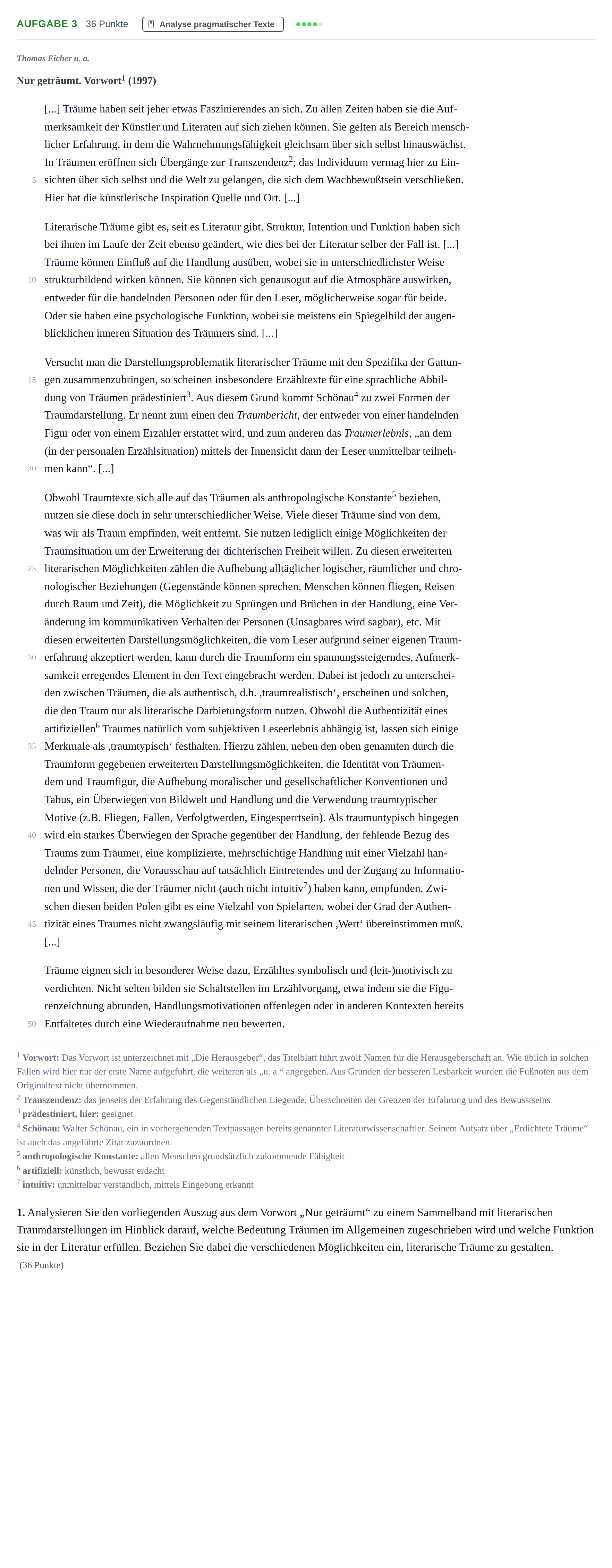 Aufgabenstellung: Aufgabe 3 - Analyse pragmatischer Texte · Abitur NRW Deutsch GK · Haupttermin · Weiterbildungskolleg 2022