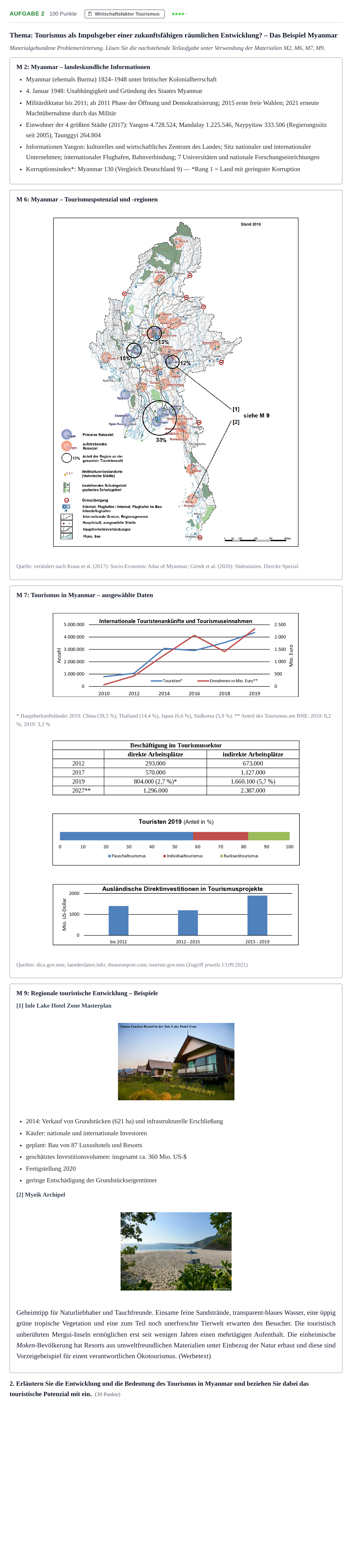 Aufgabenstellung: Aufgabe 2 · Abitur NRW Geographie LK · Haupttermin · Weiterbildungskolleg 2022