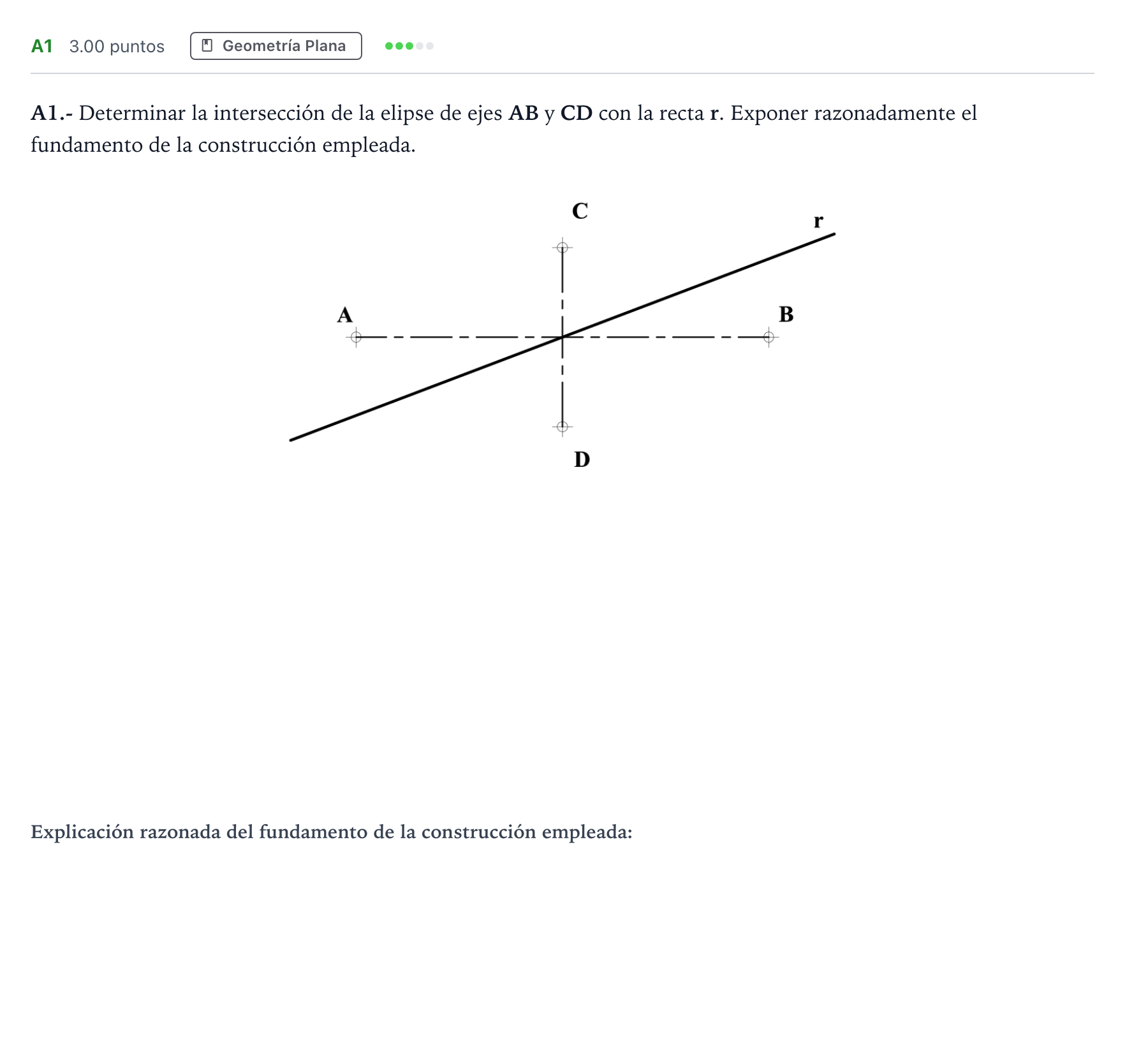 Enunciado: Ejercicio A1 · Dibujo técnico II PAU Madrid Extraordinaria 2021