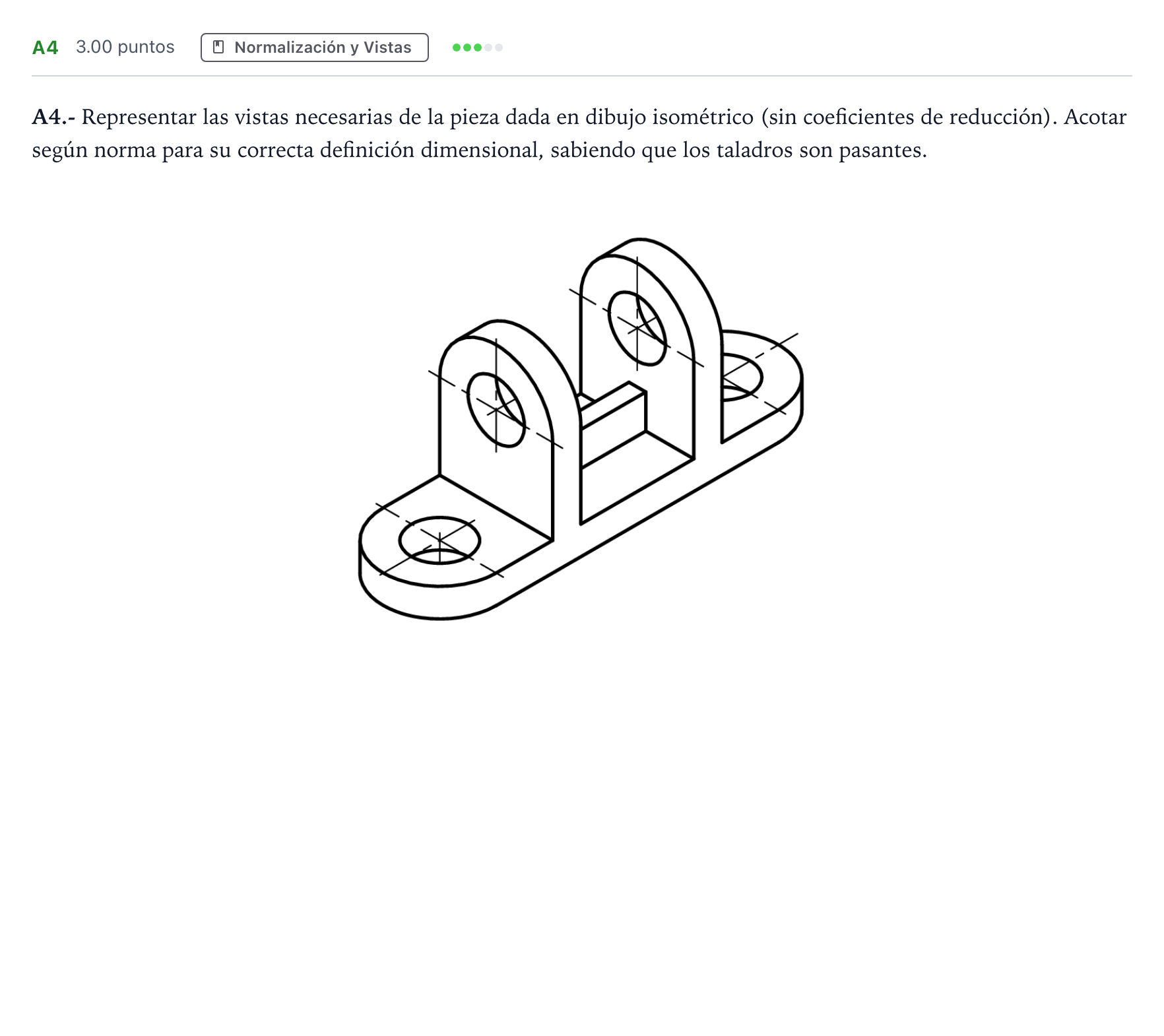 Enunciado: Ejercicio A4 · Dibujo técnico II PAU Madrid Extraordinaria 2021