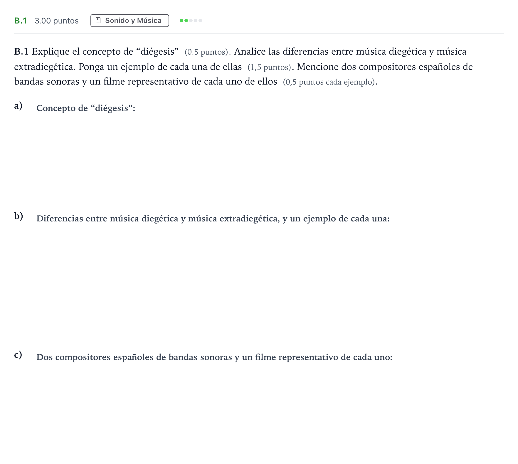 Enunciado: Ejercicio B.1 · Cultura Audiovisual II PAU Madrid Modelo 2021