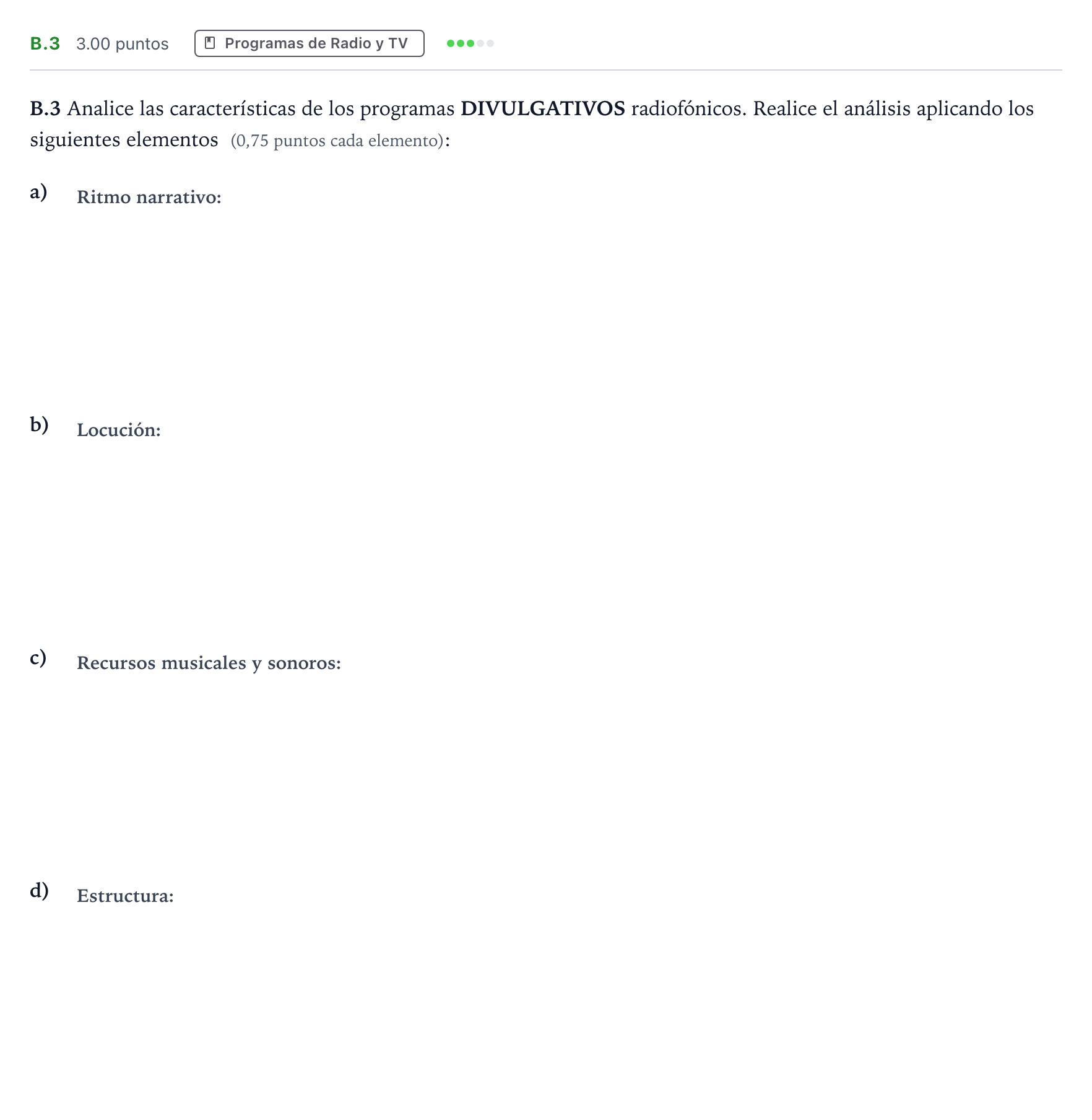Enunciado: Ejercicio B.3 · Cultura Audiovisual II PAU Madrid Modelo 2021