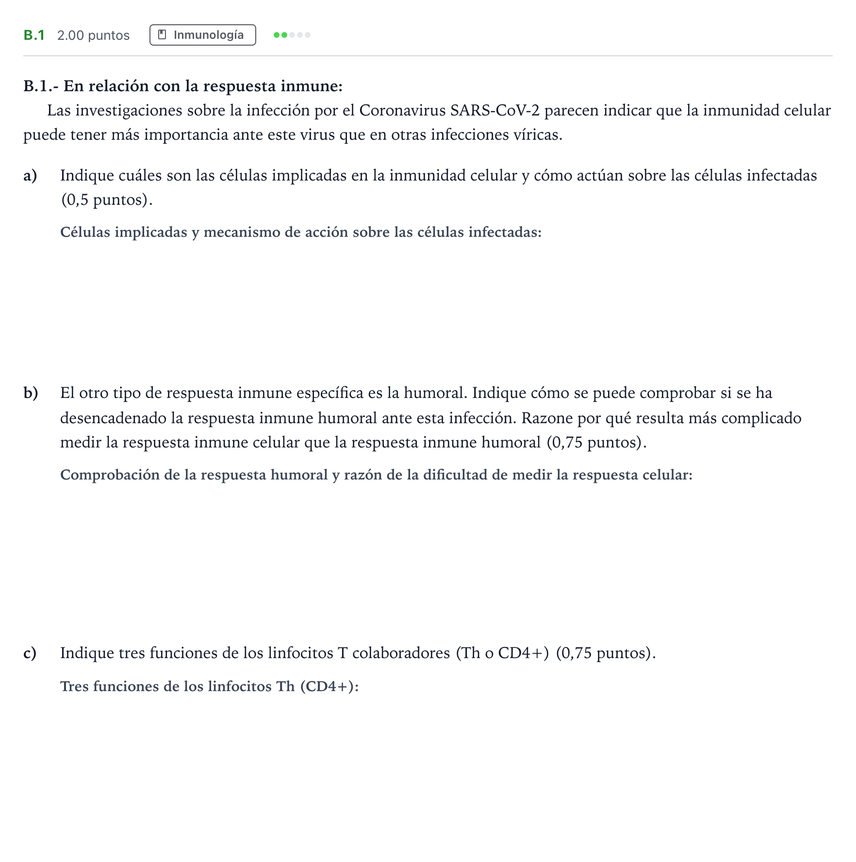 Enunciado: Ejercicio B.1 · Biología PAU Madrid Ordinaria 2021