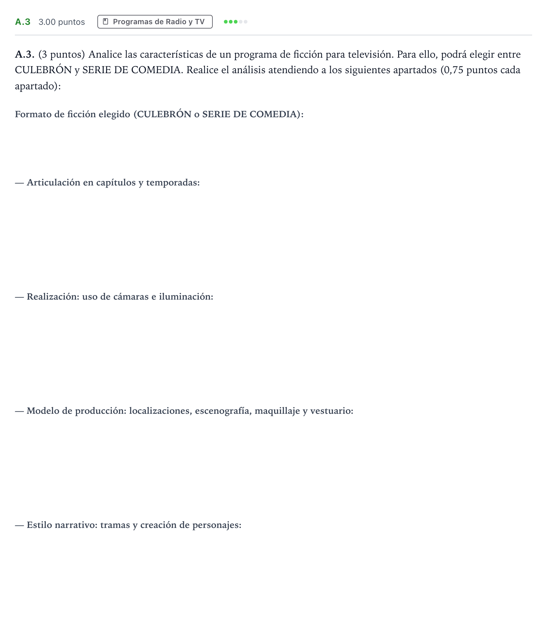 Enunciado: Ejercicio A.3 · Cultura Audiovisual II PAU Madrid Ordinaria 2021
