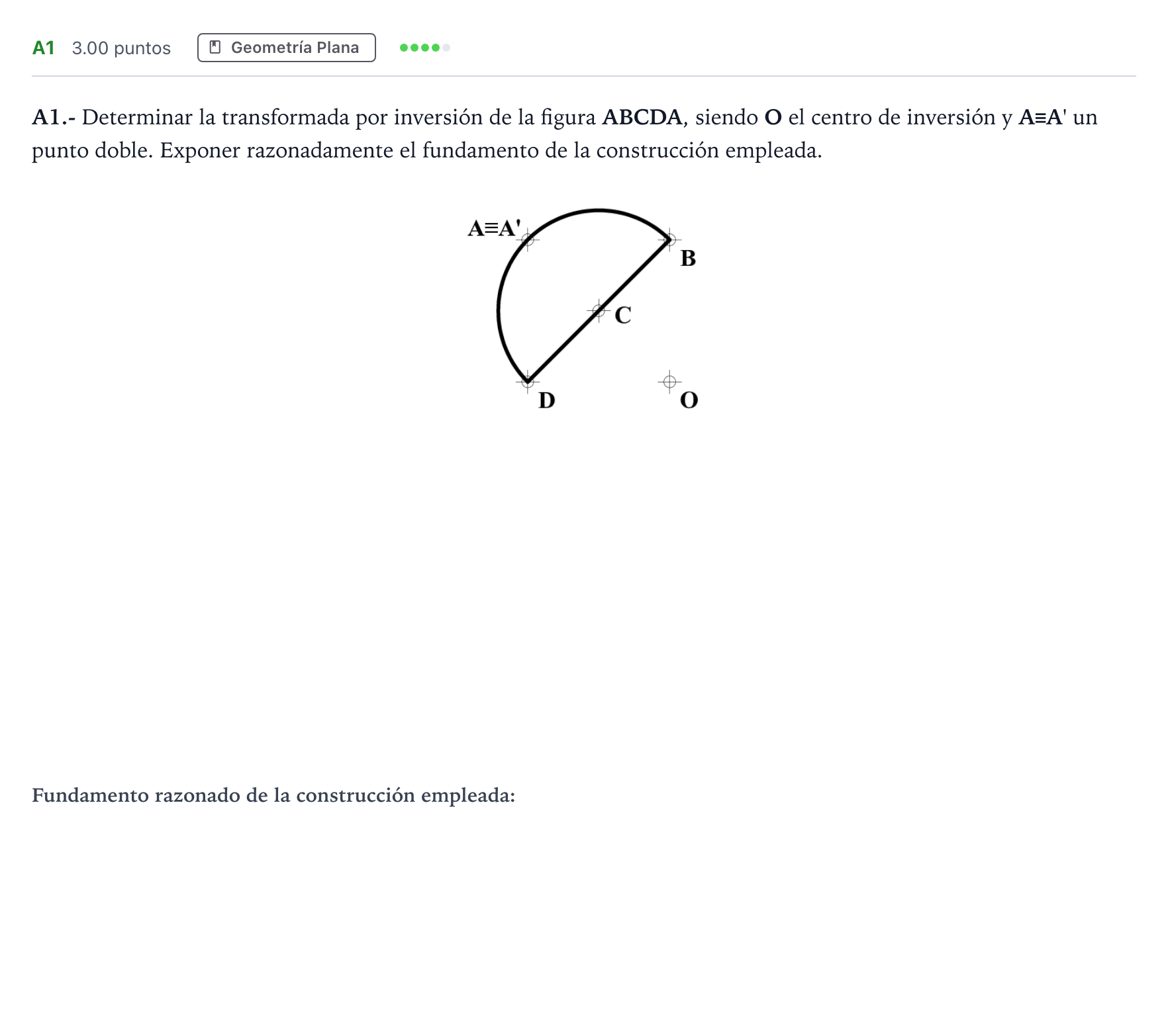 Enunciado: Ejercicio A1 · Dibujo técnico II PAU Madrid Modelo 2021