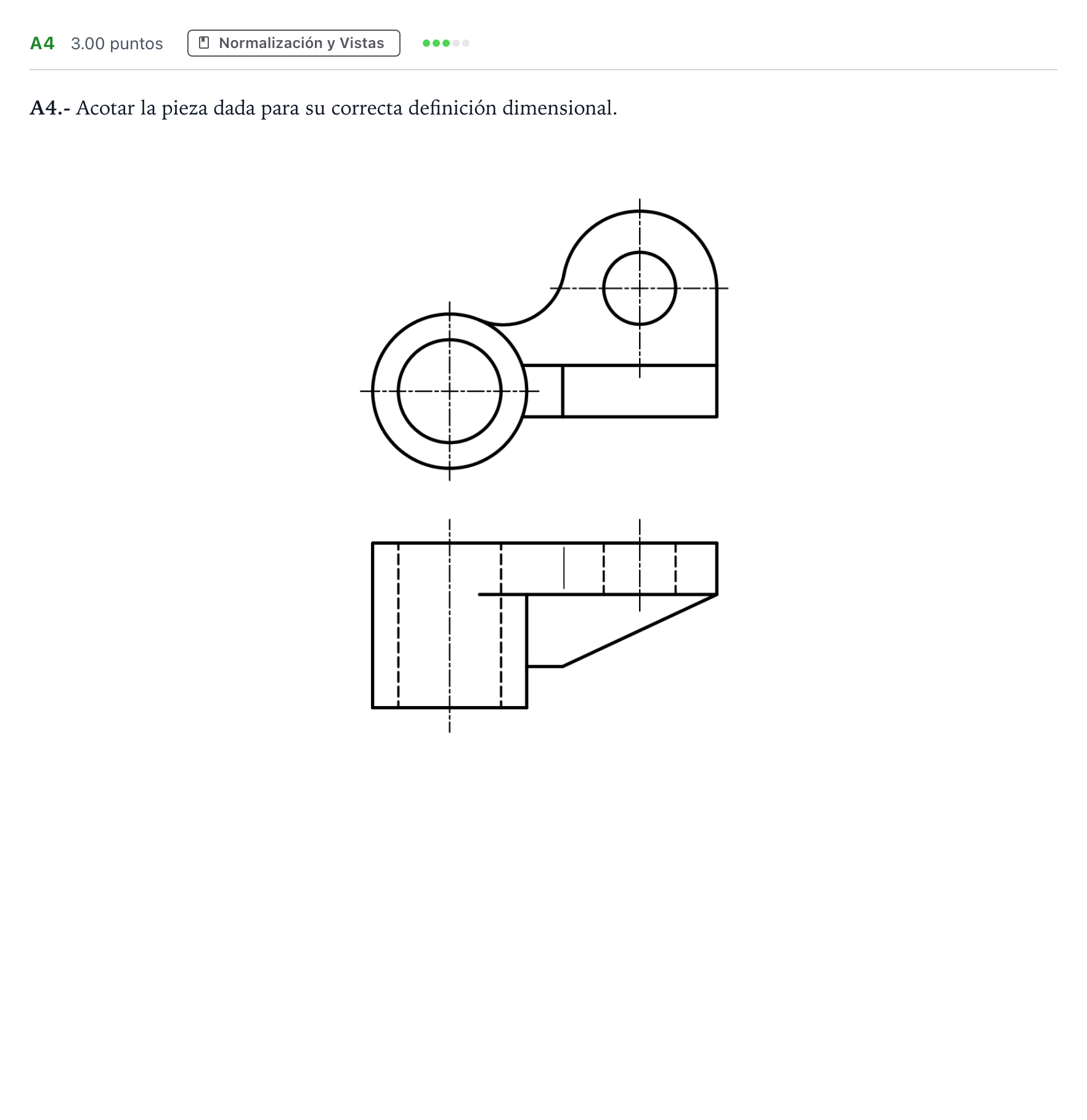 Enunciado: Ejercicio A4 · Dibujo técnico II PAU Madrid Modelo 2021