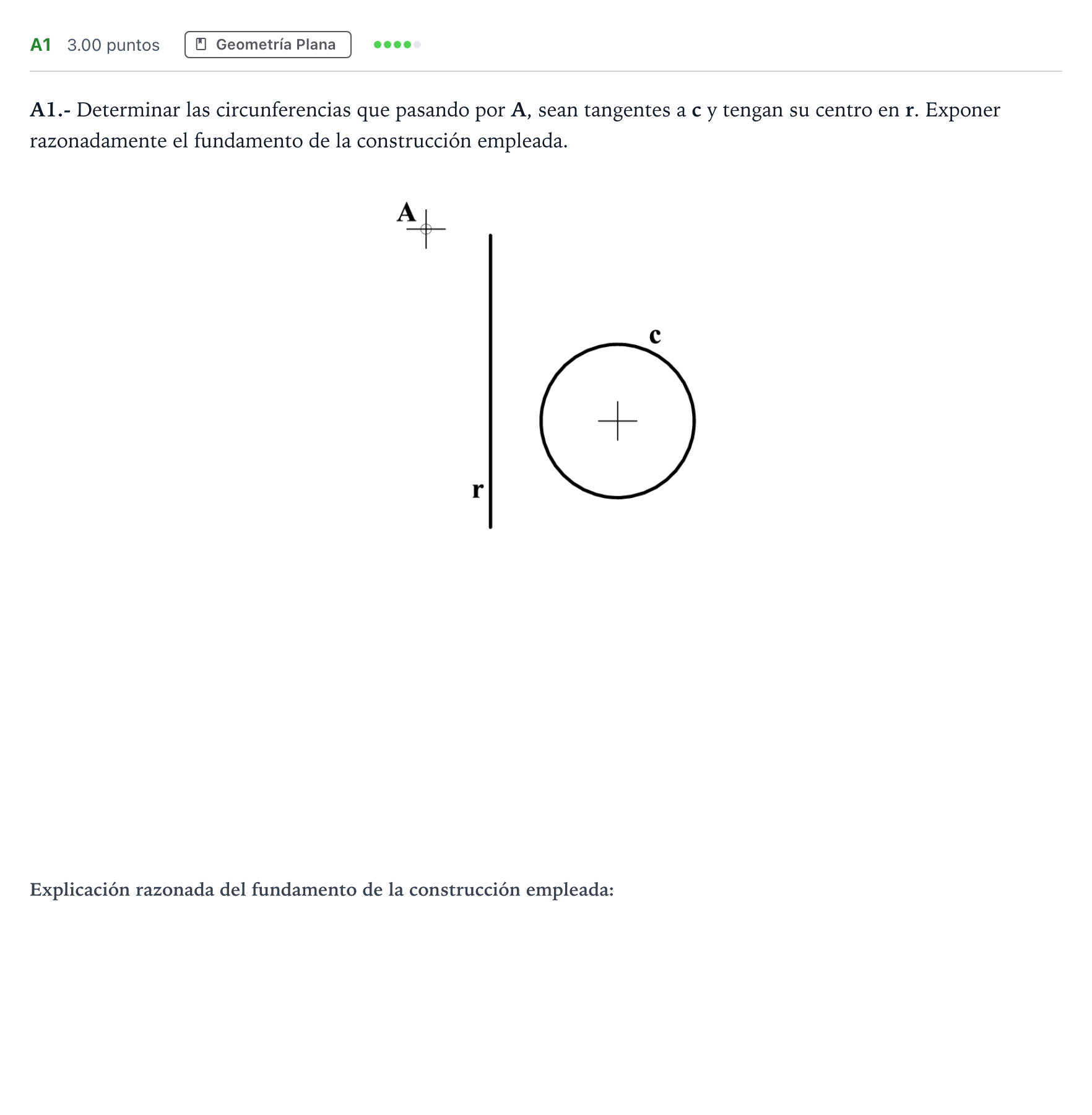 Enunciado: Ejercicio A1 · Dibujo técnico II PAU Madrid Ordinaria 2021