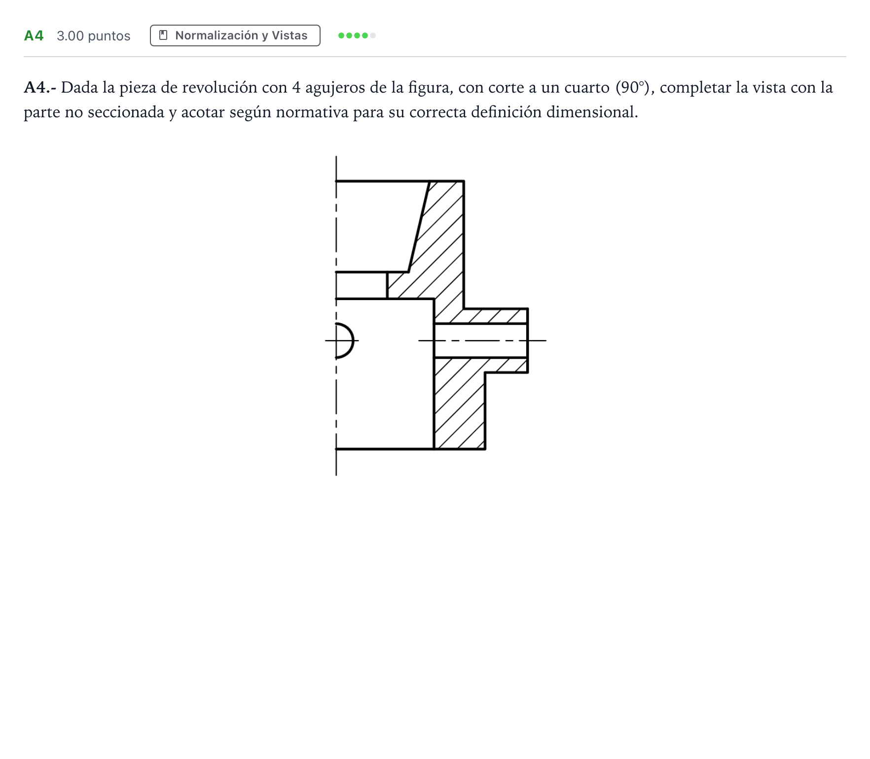 Enunciado: Ejercicio A4 · Dibujo técnico II PAU Madrid Ordinaria 2021