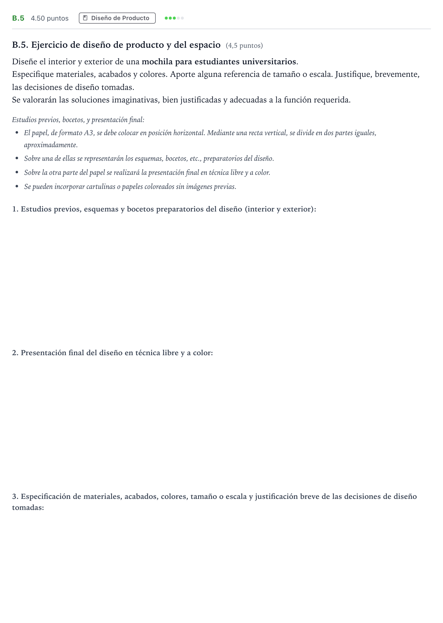 Enunciado: Ejercicio B.5 · Diseño PAU Madrid Modelo 2021