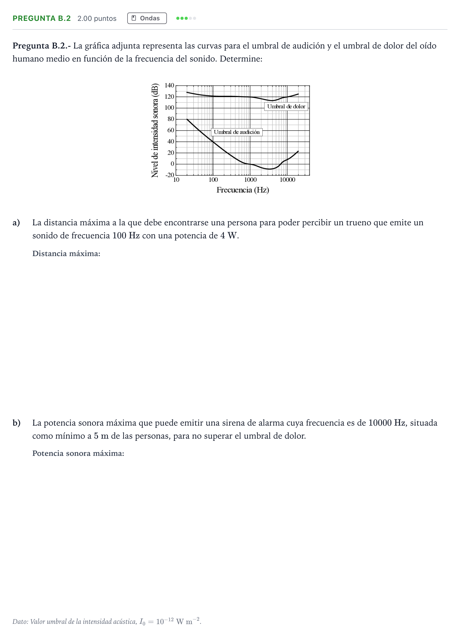 Enunciado: Pregunta B.2 · Física PAU Madrid Modelo 2021
