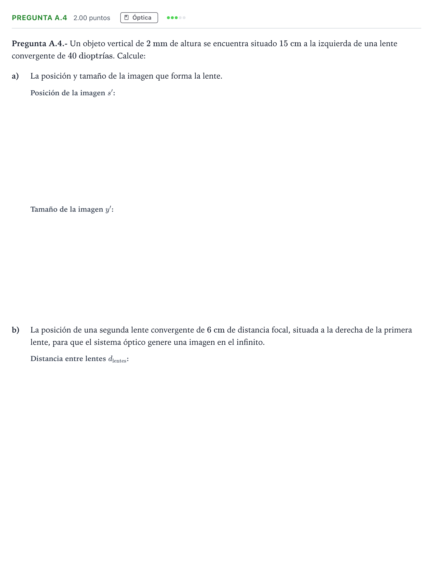 Enunciado: Pregunta A.4 · Física PAU Madrid Ordinaria 2021