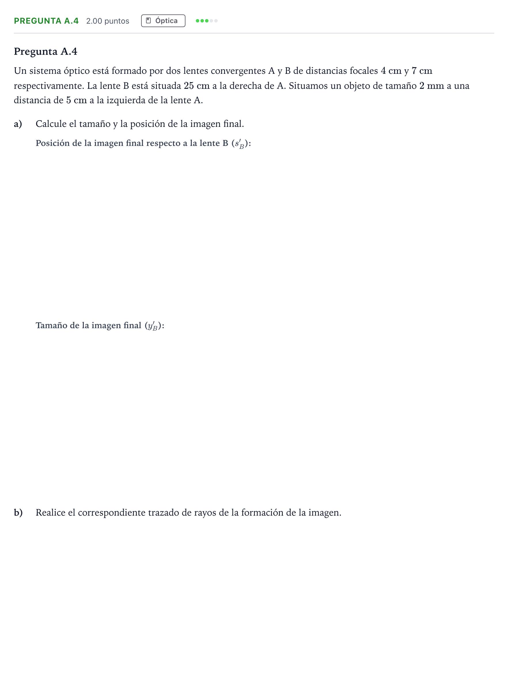Enunciado: Pregunta A.4 · Física PAU Madrid Ordinaria Coincidencias 2021