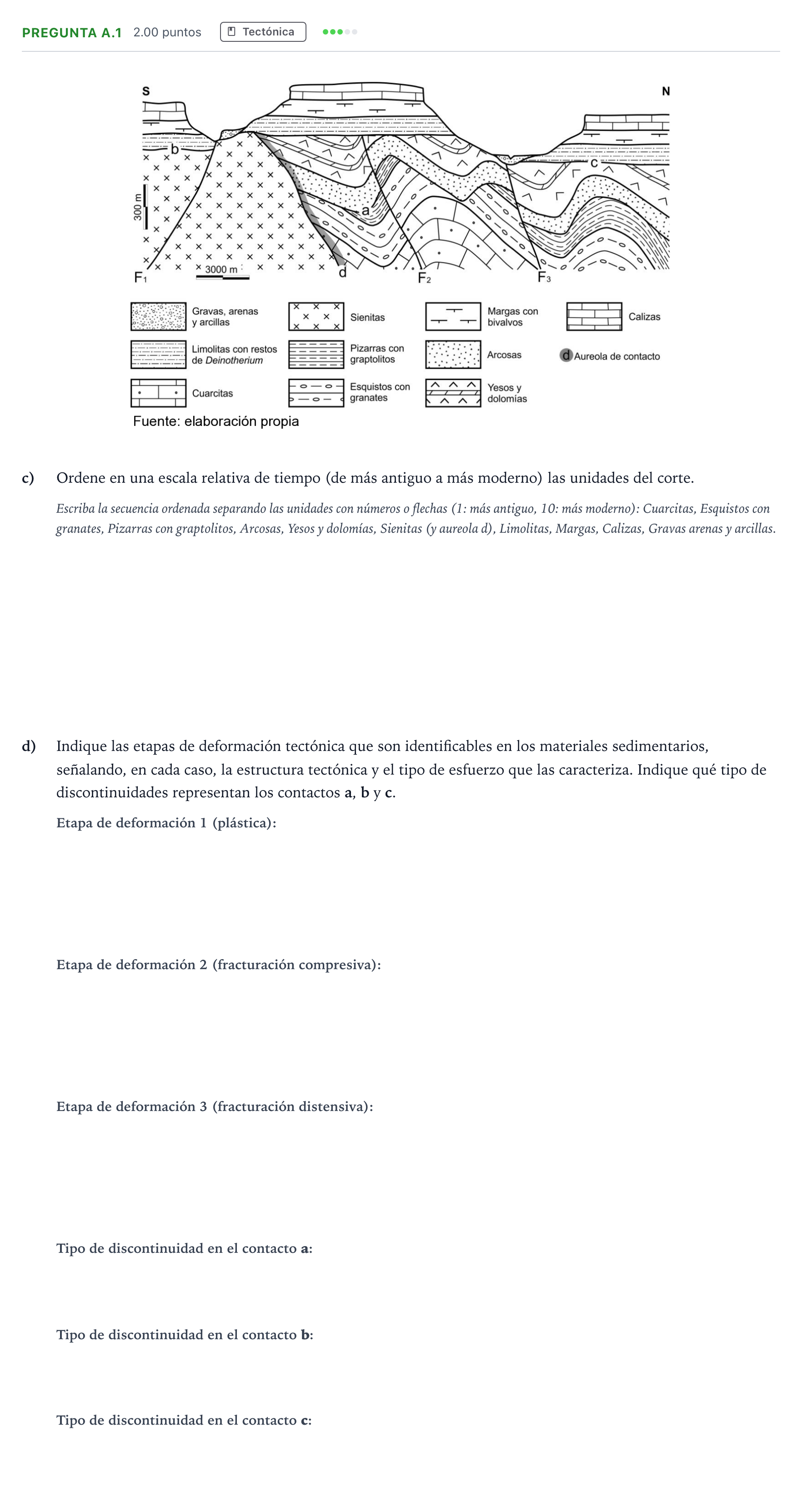 Enunciado: Pregunta A.1 - Tectónica · Geología PAU Madrid Extraordinaria 2021