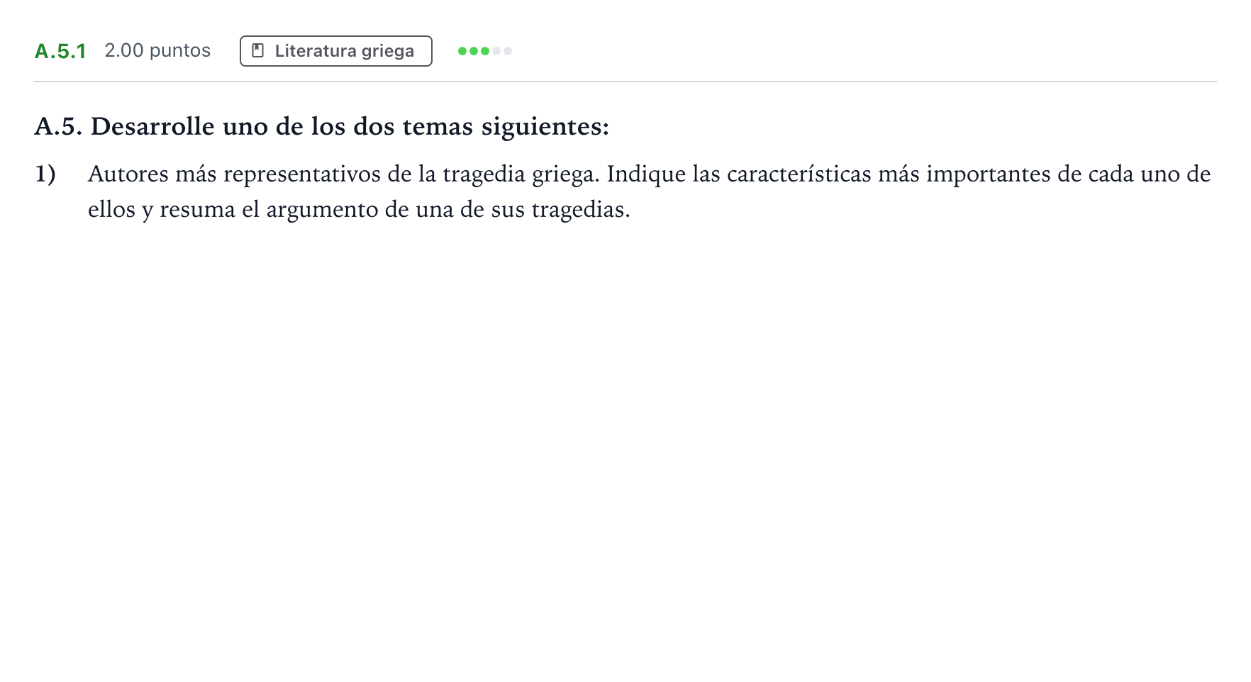 Enunciado: Ejercicio A.5.1 · Griego II PAU Madrid Extraordinaria 2021